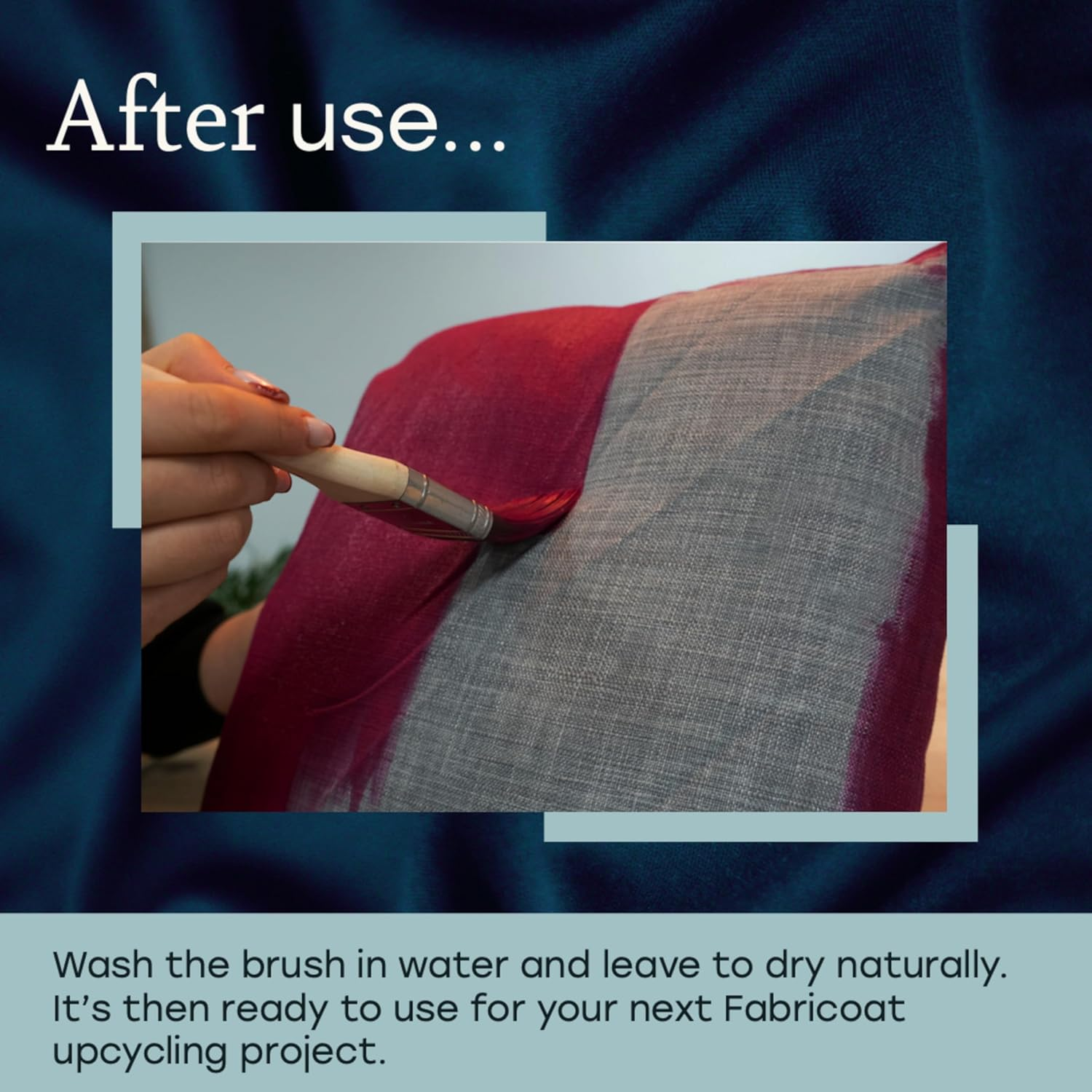 60Mm / 2.5 Inch Fabricoat Paintbrush &ndash; Angled Cutting in Paint Brush - Firm Bristled Brush with Wooden Handle - Use to Apply Fabricoat Fabric Paint image number 1