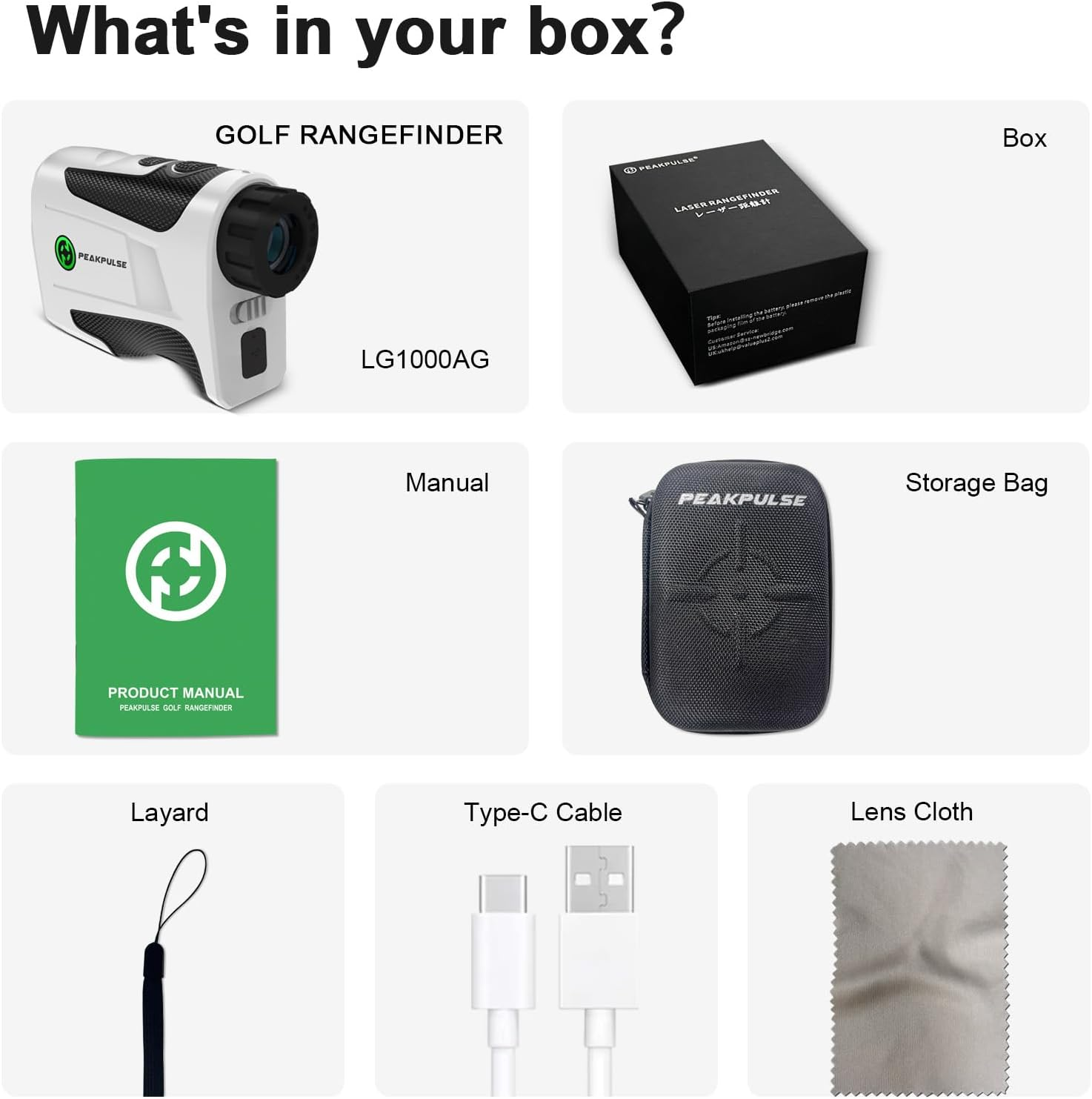 PEAKPULSE 1200 Yards Golf Rangefinder with Slope and Magnetic 6X Magnification Rechargeable Laser Distance Range Finders Flag Pole Locked with Vibration Ideal for Golfer Accessories image number 3