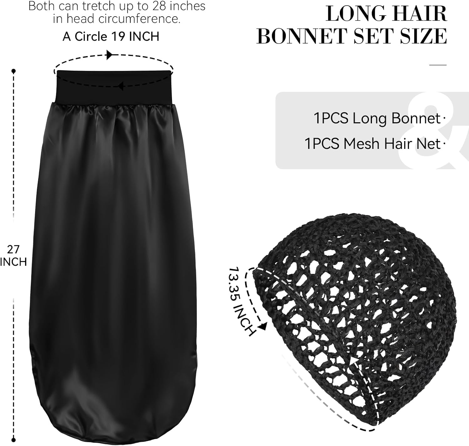 Long Bonnet-Crochet Hair Net Set image number 5