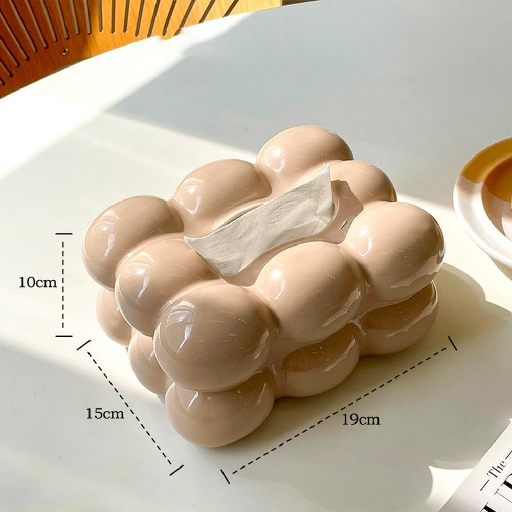 Paper Box Ceramic Paper Box Holder Paper Dispenser for Bathroom Dining Table Stylish Tissue Organizer Decorative Napkin D