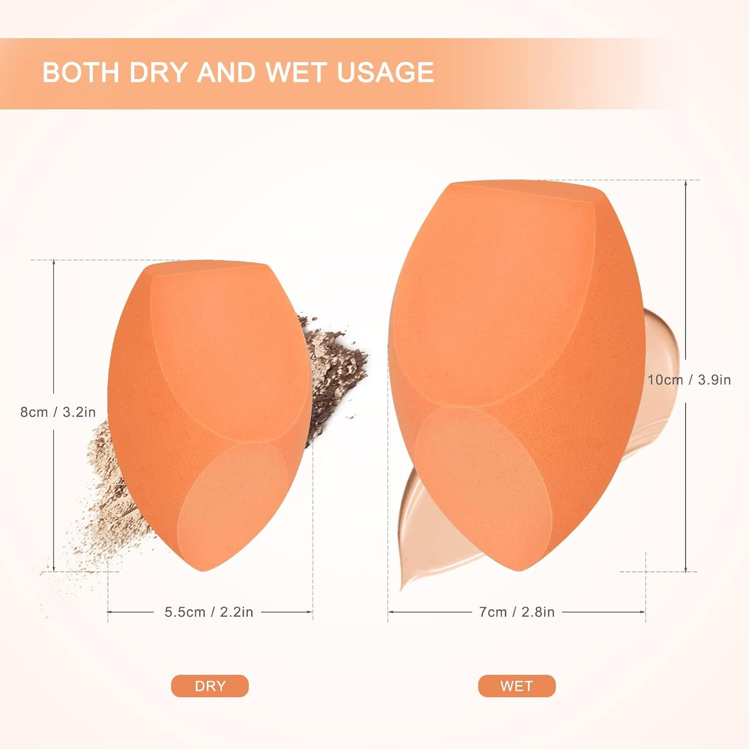 XL EXTRA LARGE Make up Beauty Sponges Blender Holder-For Dry & Wet Use for Face Body, Blush Cream, Liquid Foundation Powder Application image number 4