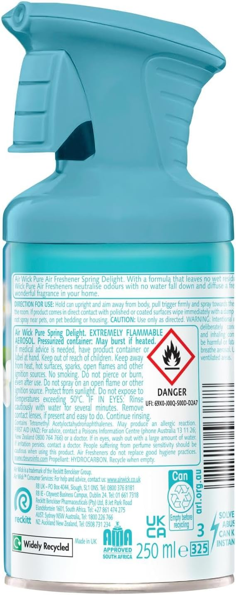 Air Wick Pure Air Freshener Aerosol, Spring Delight, 159G (Pack of 6)