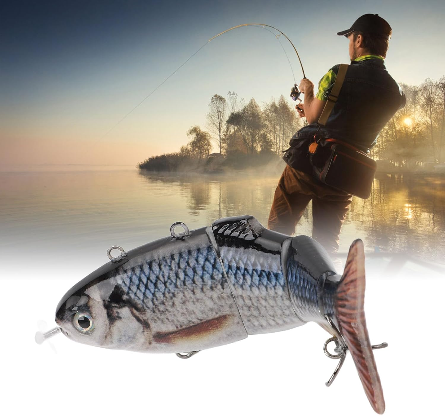 Dpofirs Electric Lure, Automatic Swimming Lure USB Rechargeable Portable LED (BL-2042), Dpofirshnpoau9Ym1-12 image number 5