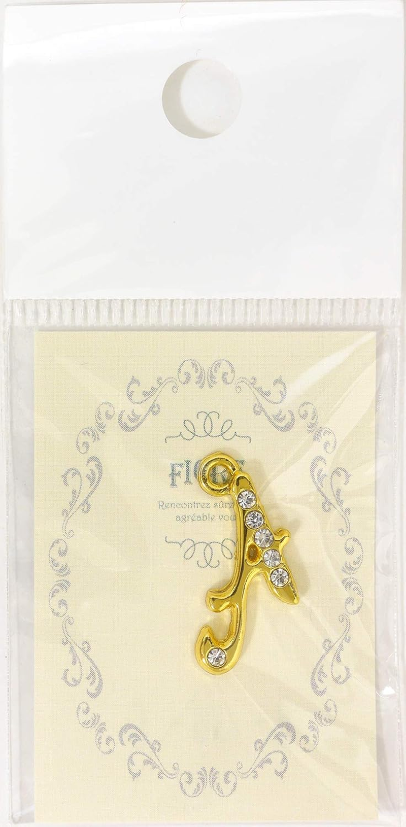 Sofia Co, Ltd. B-38-G Accessory Parts, Alphabet, Rhinestone, with Can, 0.9 Inches (23 Mm), Gold, A, 1 Piece image number 3