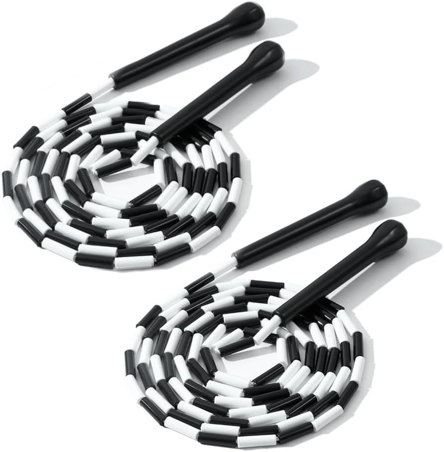 Experience Smooth and Adjustable Jumping with the IDOU Beaded Jump Rope - Unbreakable Handles, Tangle-Free Rotation, and Customizable Length. the Ultimate Fitness Companion!