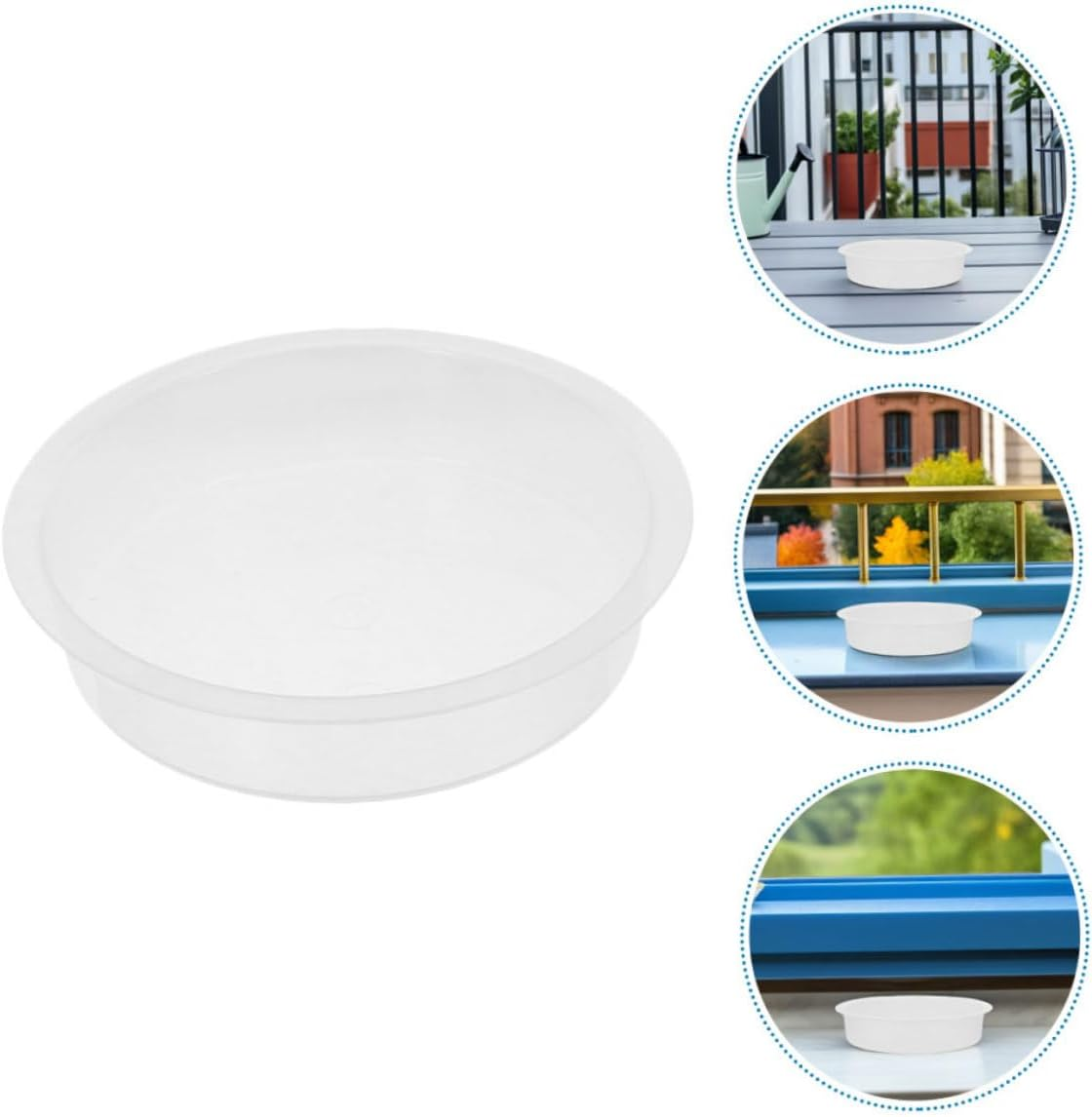 Yardwe 6Pcs Plastic Bird Bath Bowl Replacement for Outdoor Garden Balcony Lightweight Bird Water Feeder Bowls to Attract Hummingbirds Parrots image number 4