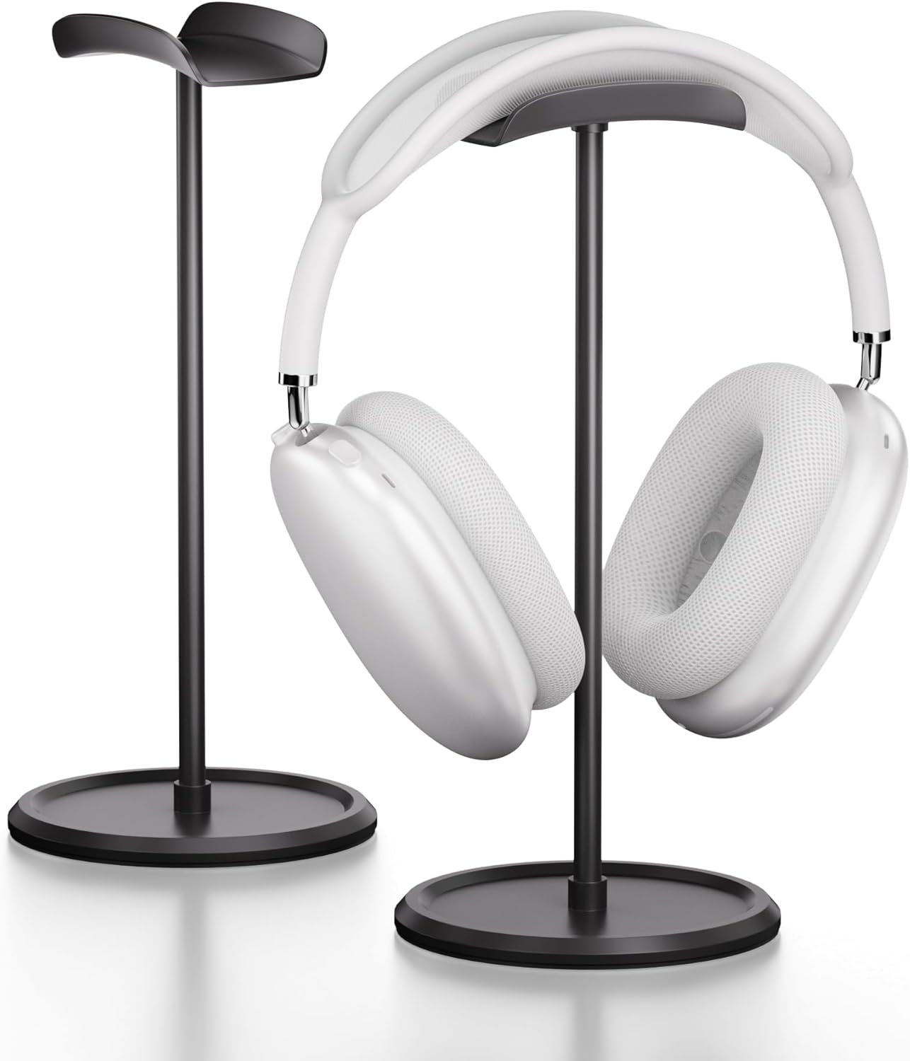 NQQNQQ Headphone Stand【1Pack】 Headphone Holder with Storage Tray Compatible for Airpods Max, Airpods, Airpods Pro, Beats, Bose and Most Gaming Headphones. 【No Tools Required】 YO-2 (White)