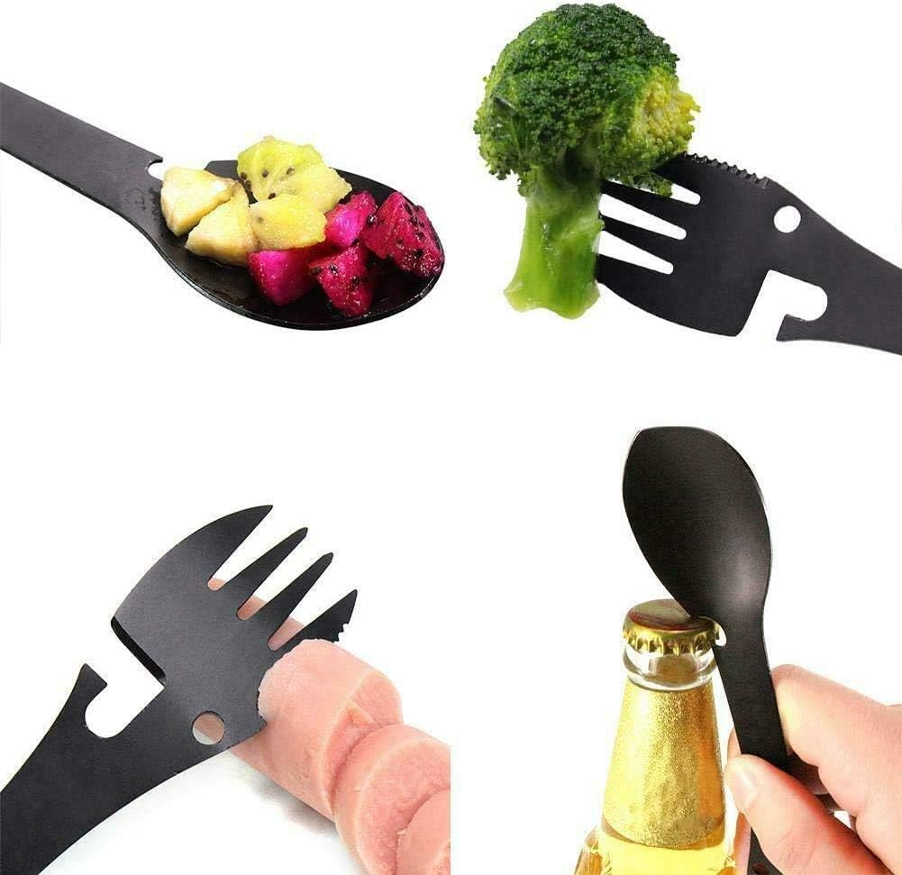 Ecoslurps Spork - Stainless Steel Spork Camping Cutlery Set in Eco-Friendly Travel Case and Carry Clip (1 Spork)