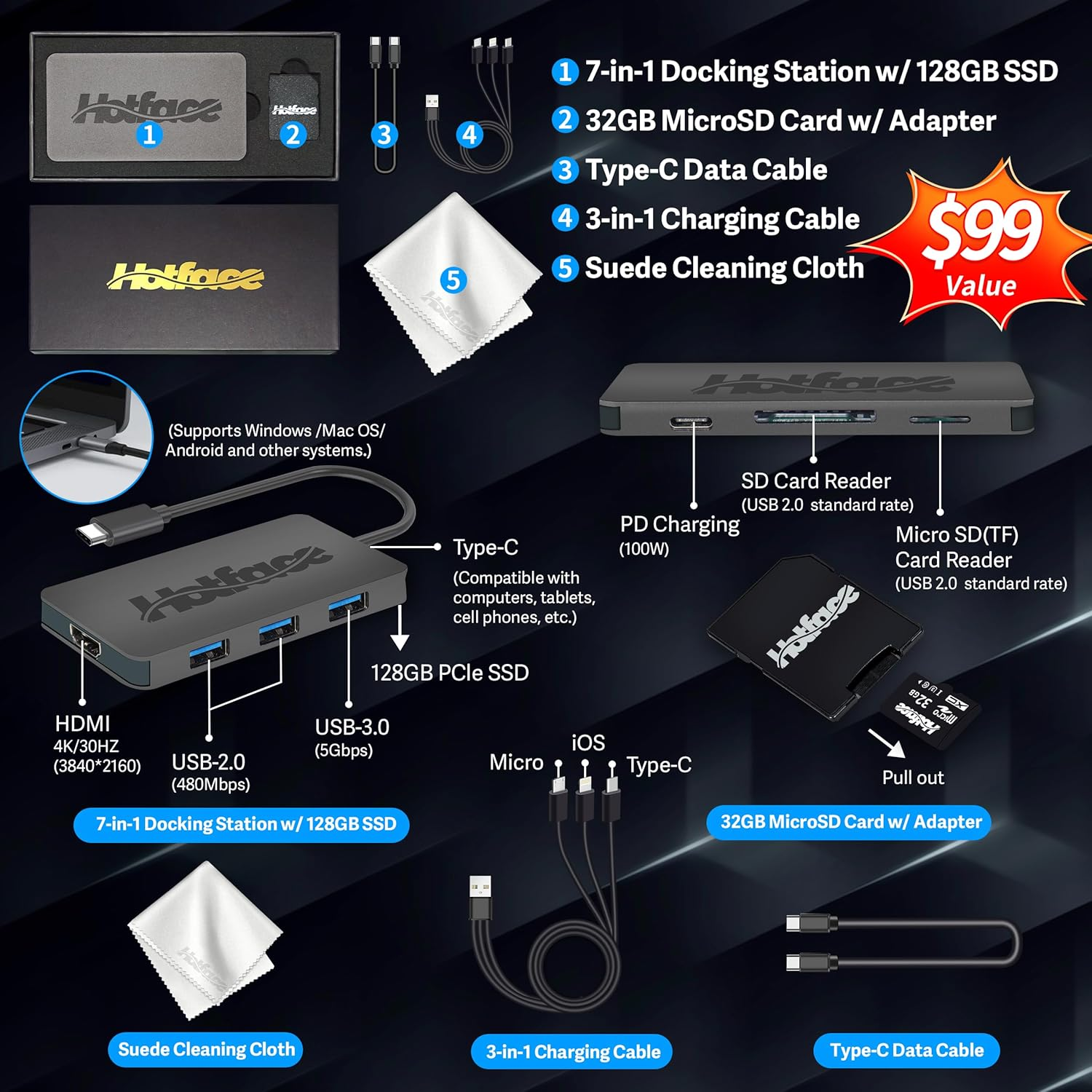 SAMSUNG 12.2" FHD 2-In-1 Touchscreen Chromebook plus Laptop for Business&Students, Intel Dual-Core, 4GB RAM, 224GB Storage(64Gb Emmc+160Gb Docking Station Set), Stylus Pen, Wireless Mouse, Silver
