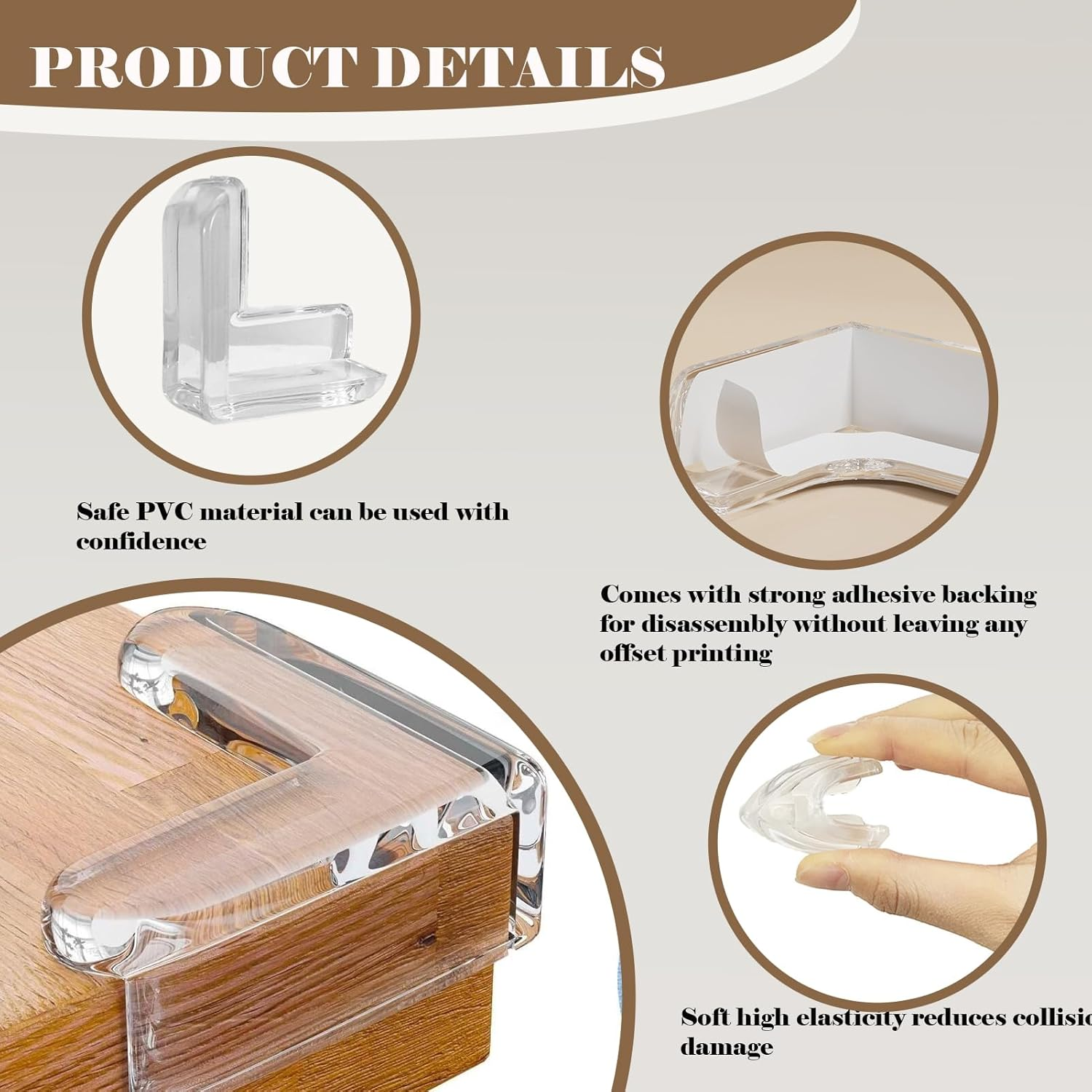 Corner Protector, 30 Pack Table Corner Protectors for Baby, Baby Proofing for Sharp Edges, Table & Furniture Corner Covers Protectors with Cushion - Easy Installation for Childproofing image number 1