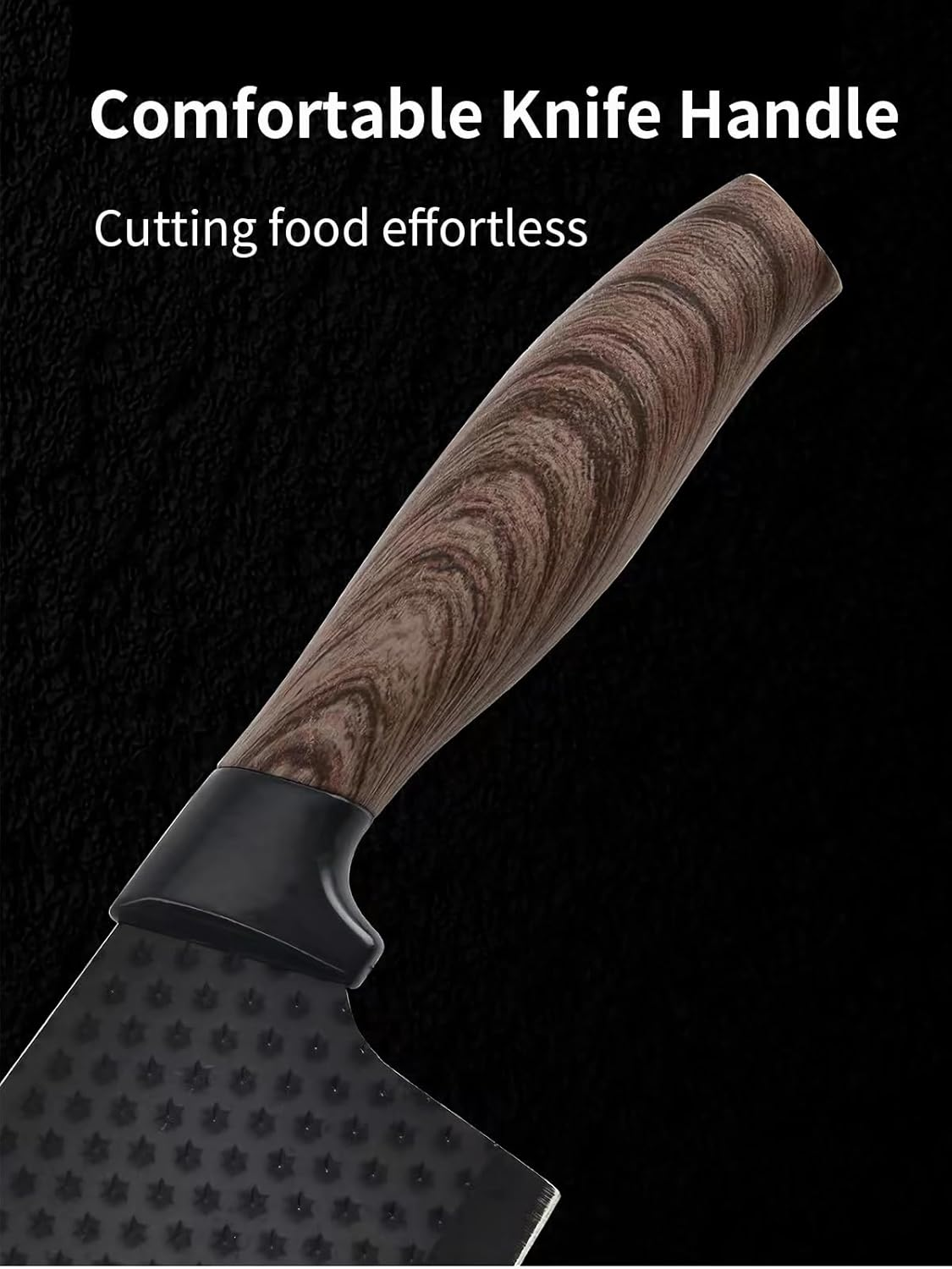 Black 6-Piece Kitchen Knife Set with Block - Includes Chef'S, Santoku, Bread, Paring Knives and Kitchen Shears image number 6