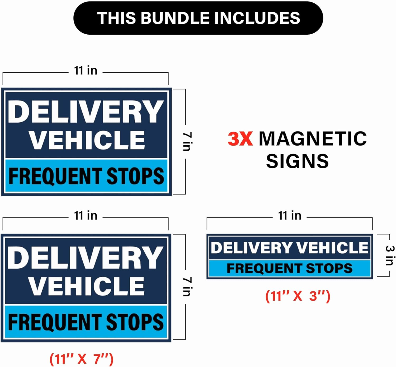 Signs 3 Pack Heavy Duty Flex Driver Car Door Magnets, Flex Driver Car for Amazon Drivers, Uber Eats, Grubhub, Doordash, Instacart Delivery Drivers 2(117) 1(113)