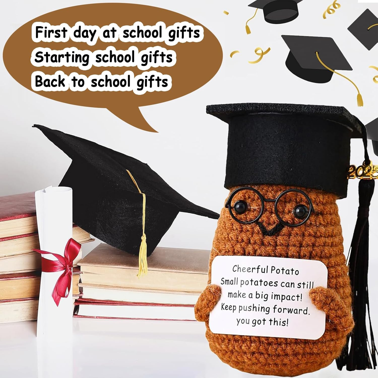 Graduation Gifts 2025,Funny Positive Words,Youth Birthday Gift,High School College University Graduation Gifts (Brown) image number 4