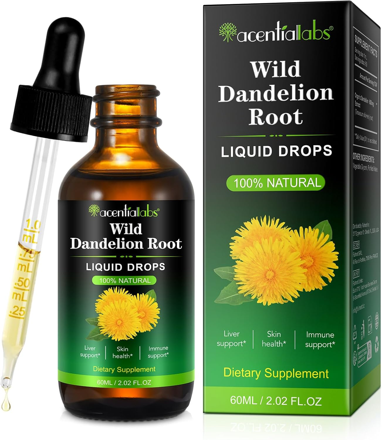 Wild Dandelion Root Liquid Drops 60Ml | Concentrated Herbal Extract 650Mg per Serving | Alcohol-Free, Sugar-Free & Vegan | Natural Glycerin Base | Plant-Based Formula image number 5