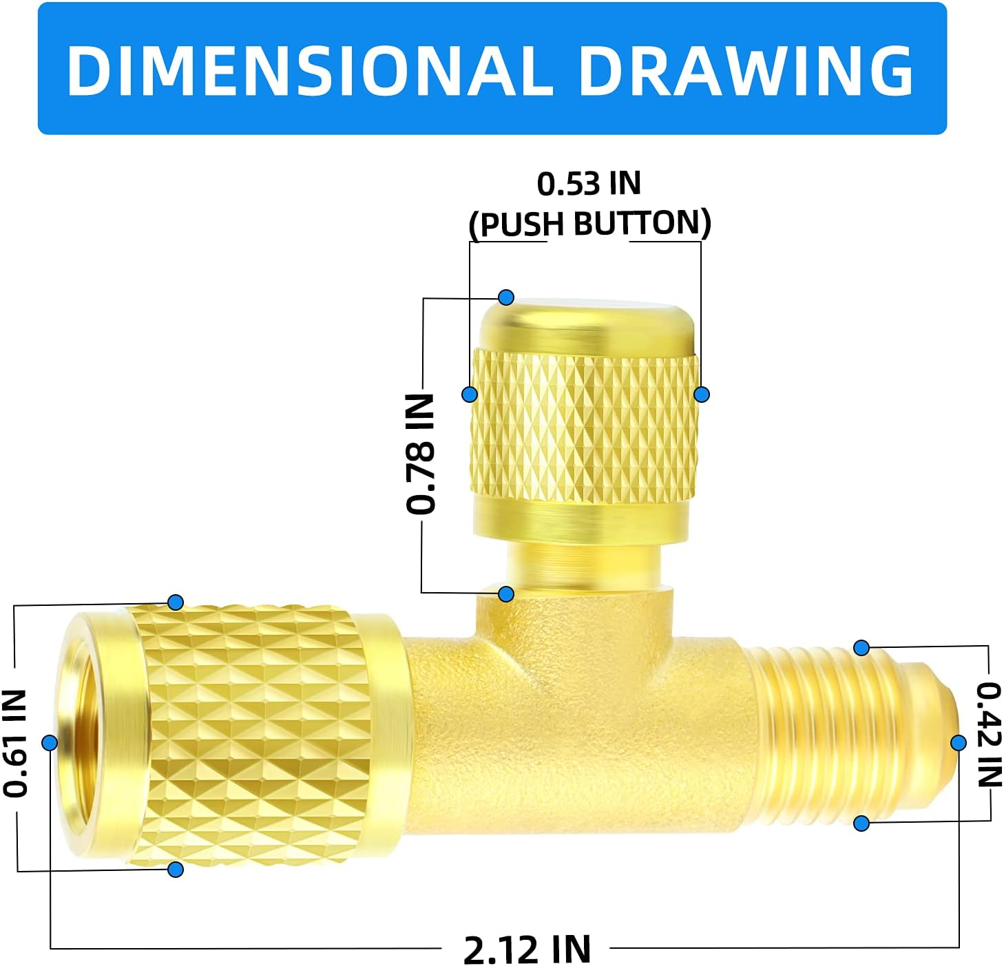 ERGAOBOY 2 Pcs 1/4 Inch Male & Female SAE Flare Brass Quick Coupler Tee Adapter,Suitable for the Gauge Deep Vacuum Pump Manifold image number 2