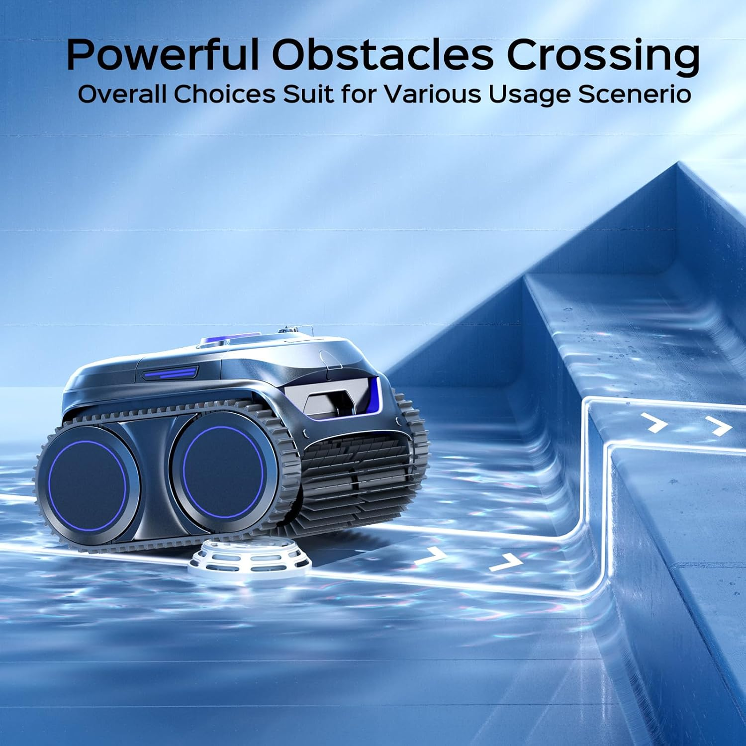 Winny C2 Cordless Robotic Pool Cleaner, 7 Mode Pool Vacuum Robot for Inground Pools up to 200 M2, Wall & Waterline Cleaning Wtih Ultra-Fine Filtration, Powerful Suction image number 1