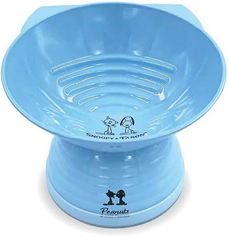 Marimo Craft SPSJ-1025 Snoopy & Fallon Cat Food Bowl, Blue, W 5.0 X H 4.5 X D 2.6 Inches (12.9 X 11.5 X 6.5 Cm) image number 1