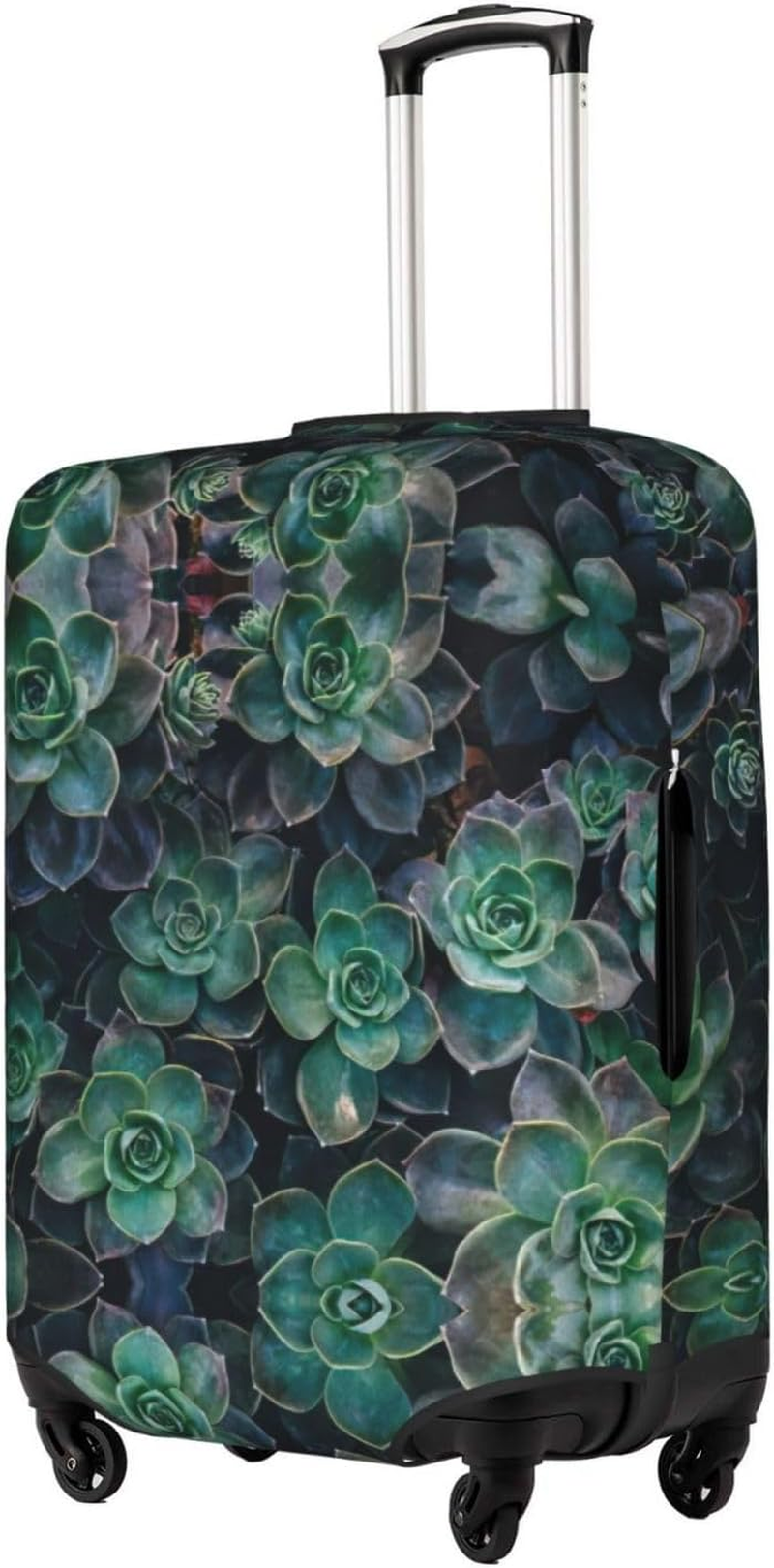 Odddot Succulent Plants Print Travel Luggage Cover,Suitcase Protector Cover, Washable Baggage Covers,For 18-32 Inch Luggage, Succulent Plants, Small image number 1