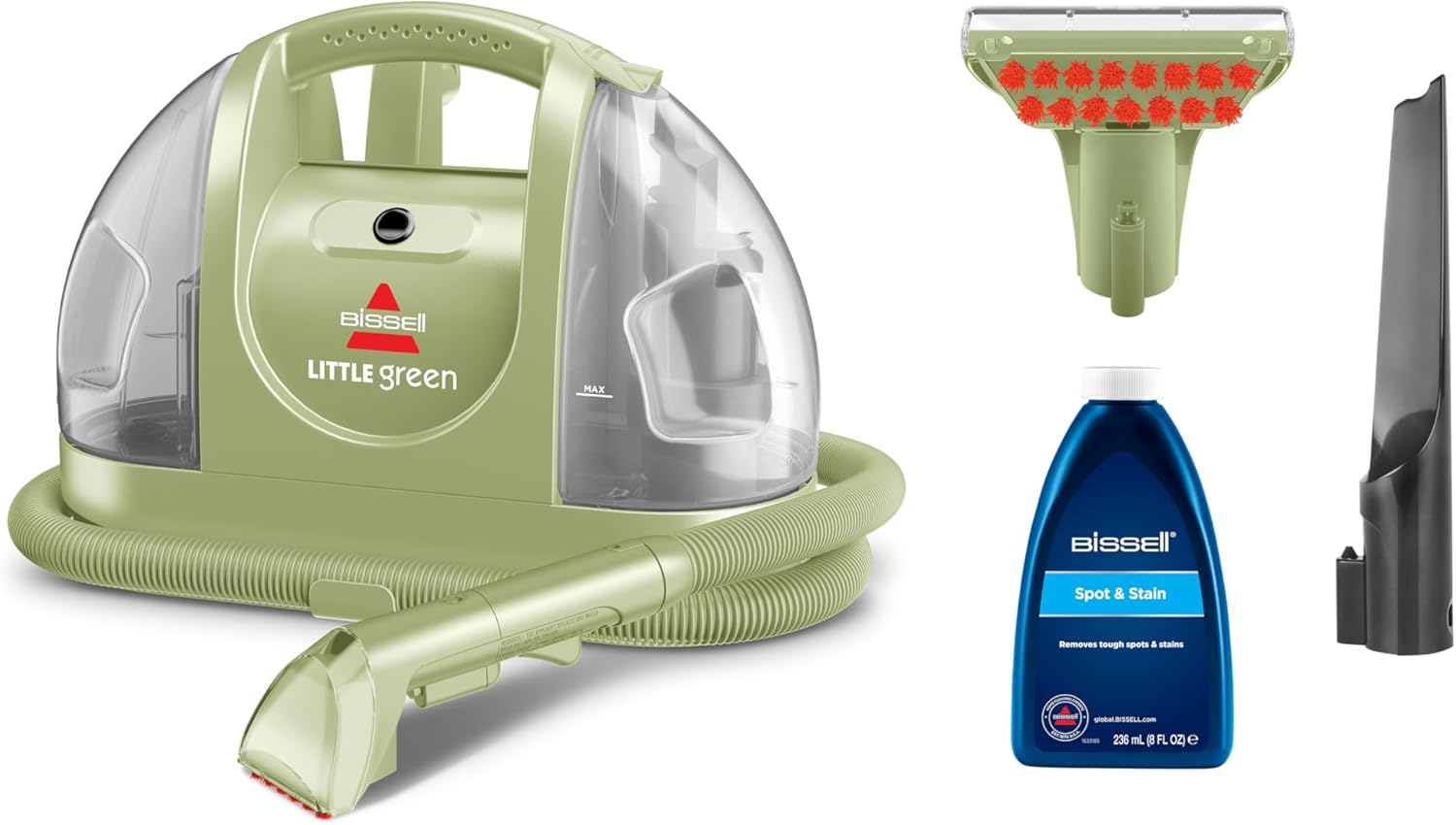 BISSELL Little Green Multi-Purpose Portable Carpet and Upholstery Cleaner, Car and Auto Detailer, with Exclusive Specialty Tools, Green, 4098F image number 5