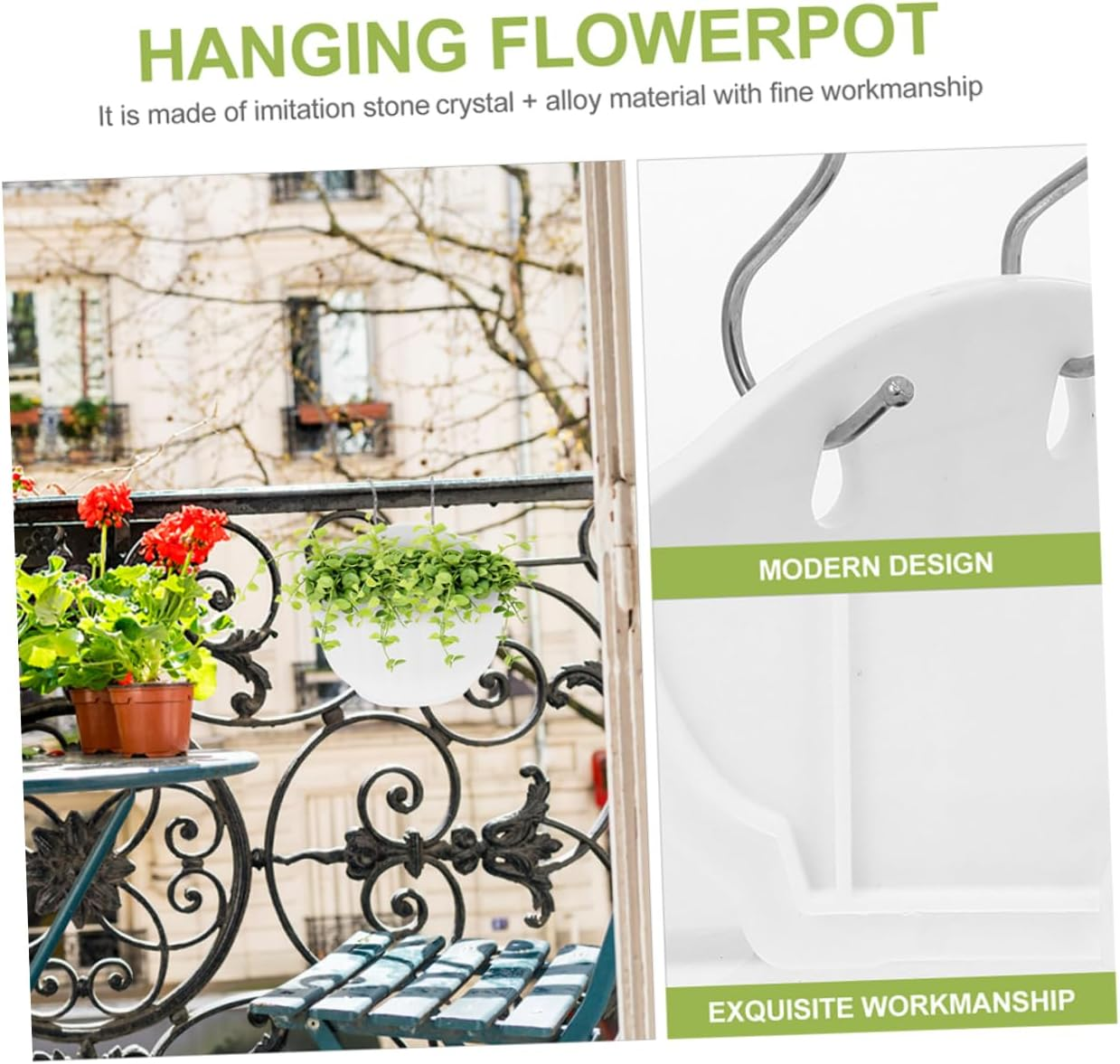 Toddmomy 3Sets Hanging Flowerpots for Home Decor Plastic Material Creative Design for Indoor Plants image number 1