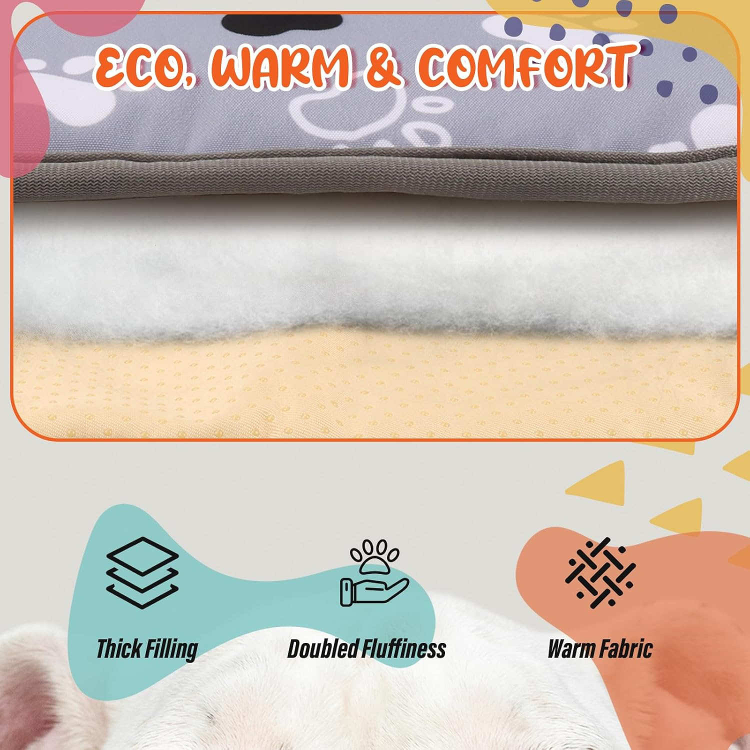 Viiotu 45X45Cm Smart Heated Pet Pad | Type-C Port, 3-Level Temperature Control, Waterproof Oxford Fabric image number 6