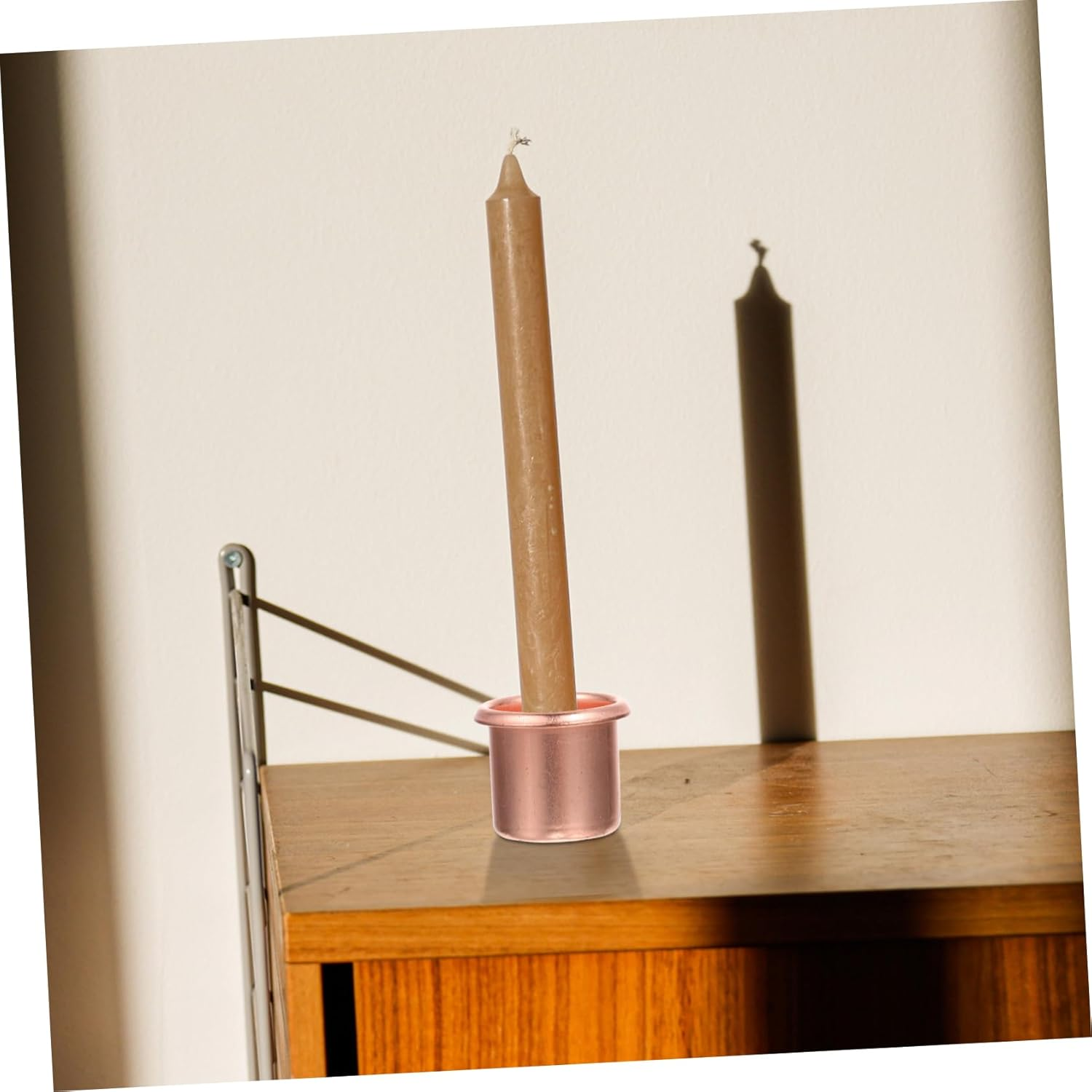 4Pcs Metal Tea Light Candle Holders Rustic Tea Candle Cups Led Metal Cup for Table Decor - Silver image number 6