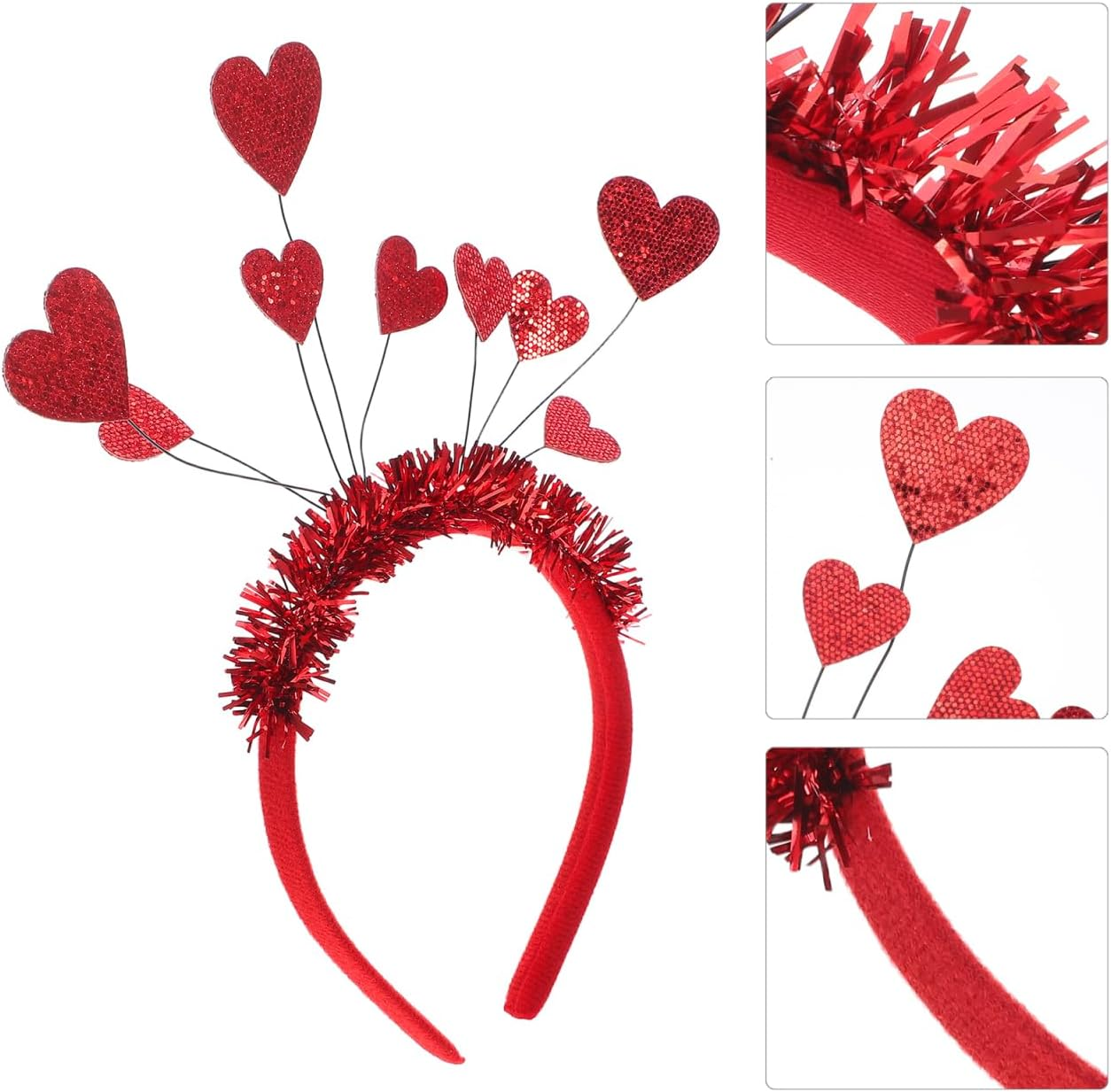VICASKY Heart-Shaped Headband for Valentine'S Day, Unique Hair Accessory for Parties, Weddings and Creative Occasions, Stylish and Appealing, Women as a Gift, Loved One image number 3