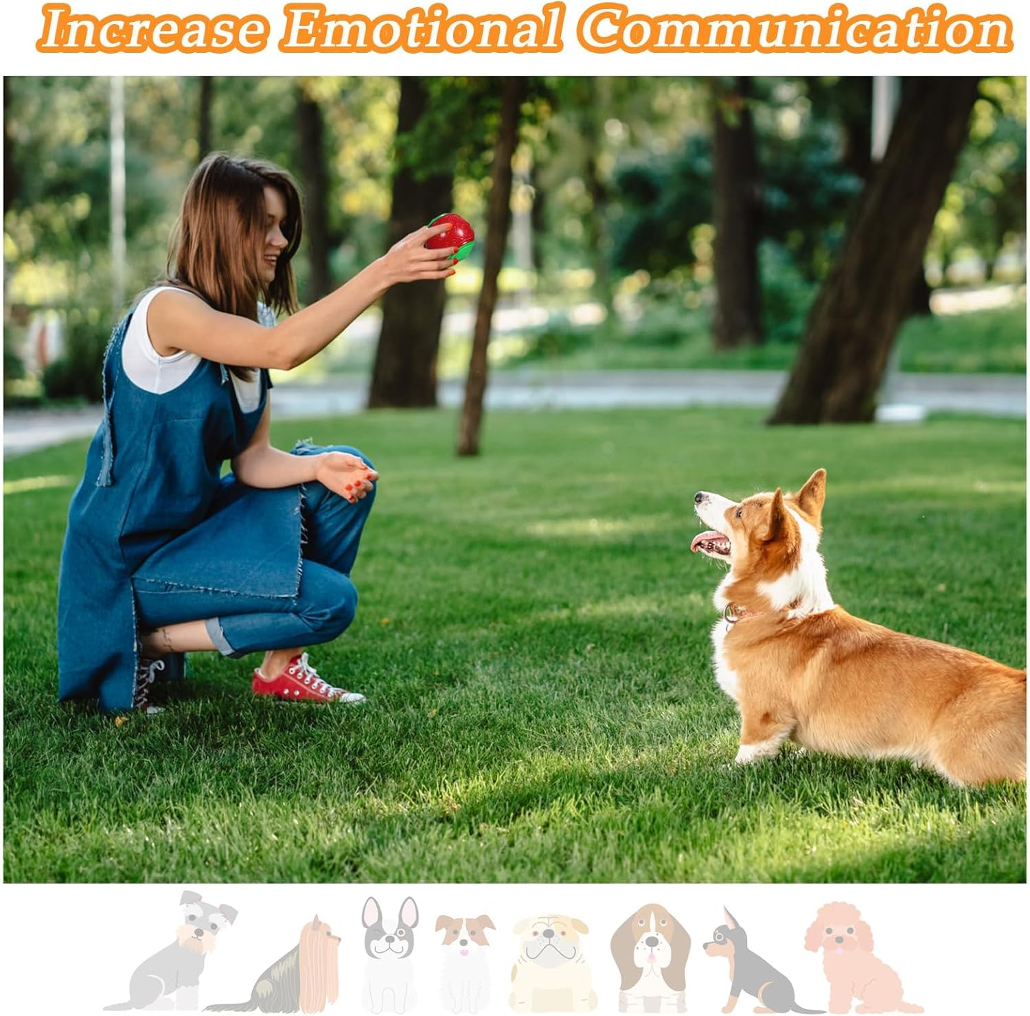 6 Pcs Squeaky Dog Ball, Pet Training Ball, Dog Interactive Ball, Dog Toys Teeth Cleaning, Puppy Chew Toys, Dog Balls for Training, Interaction and Play image number 5