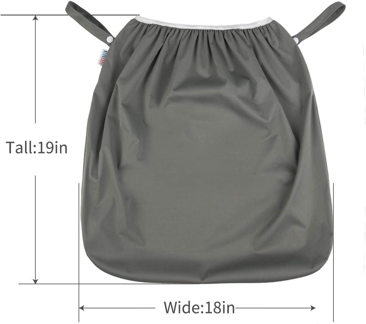 ALVABABY Reusable Diaper Pail Liner for Cloth Diaper,Rubbish Bag,Laundry,Kitchen Garbage Cans (Black Grey, Small Size：5 Gallon) LLS-B2629 image number 1