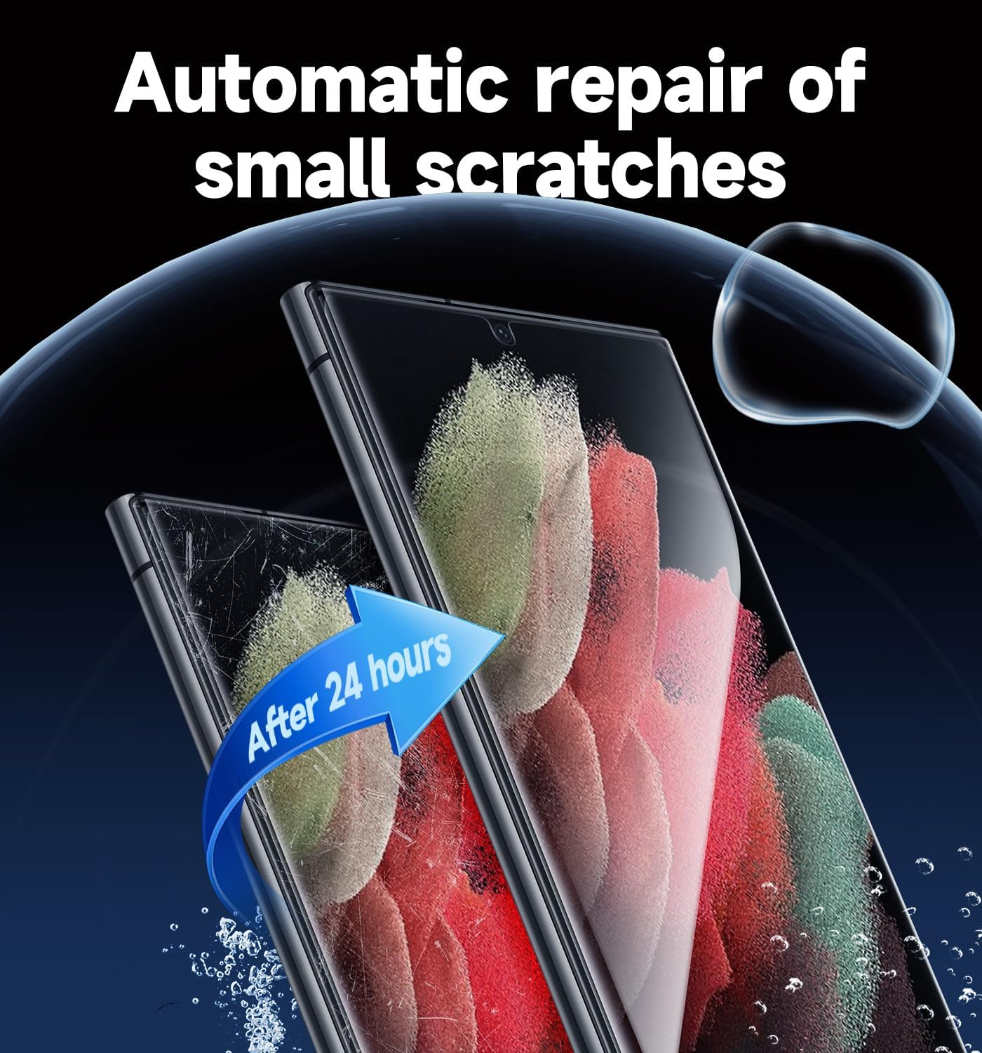 MAGIC JOHN 2 Pack Screen Protector for Samsung Galaxy S21 Ultra - PET Film, Fingerprint ID Compatible, Easy Installation, Shock-Resistant, 3D Curved, Bubble Free