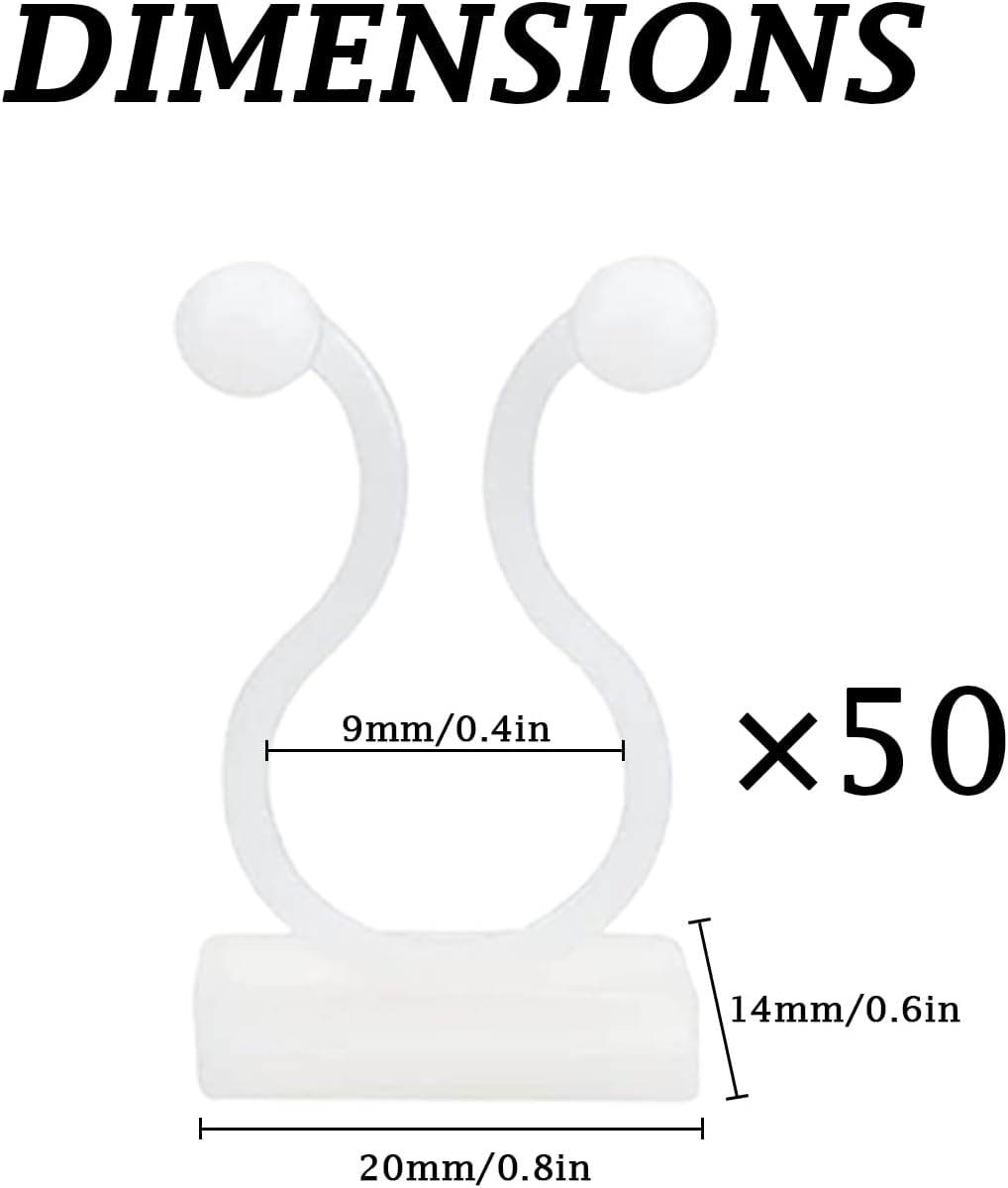 Self-Adhesive Vine Plant Climbing, 50Pcs Wall Fixer Vine Clips, Invisible Plant Climbing, Wall Clips, Wall Vines Fixture Wall Sticky Hook for Gardening Plant Support Fixture image number 2