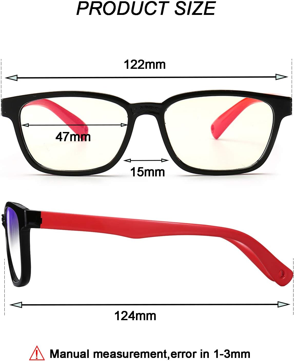 Kids Blue Light Blocking Glasses 2 Pack, anti Eyestrain, Computer TV Phone Glasses for Boys Girls Age 3-9, Clear+Transparent Pink, Medium image number 5