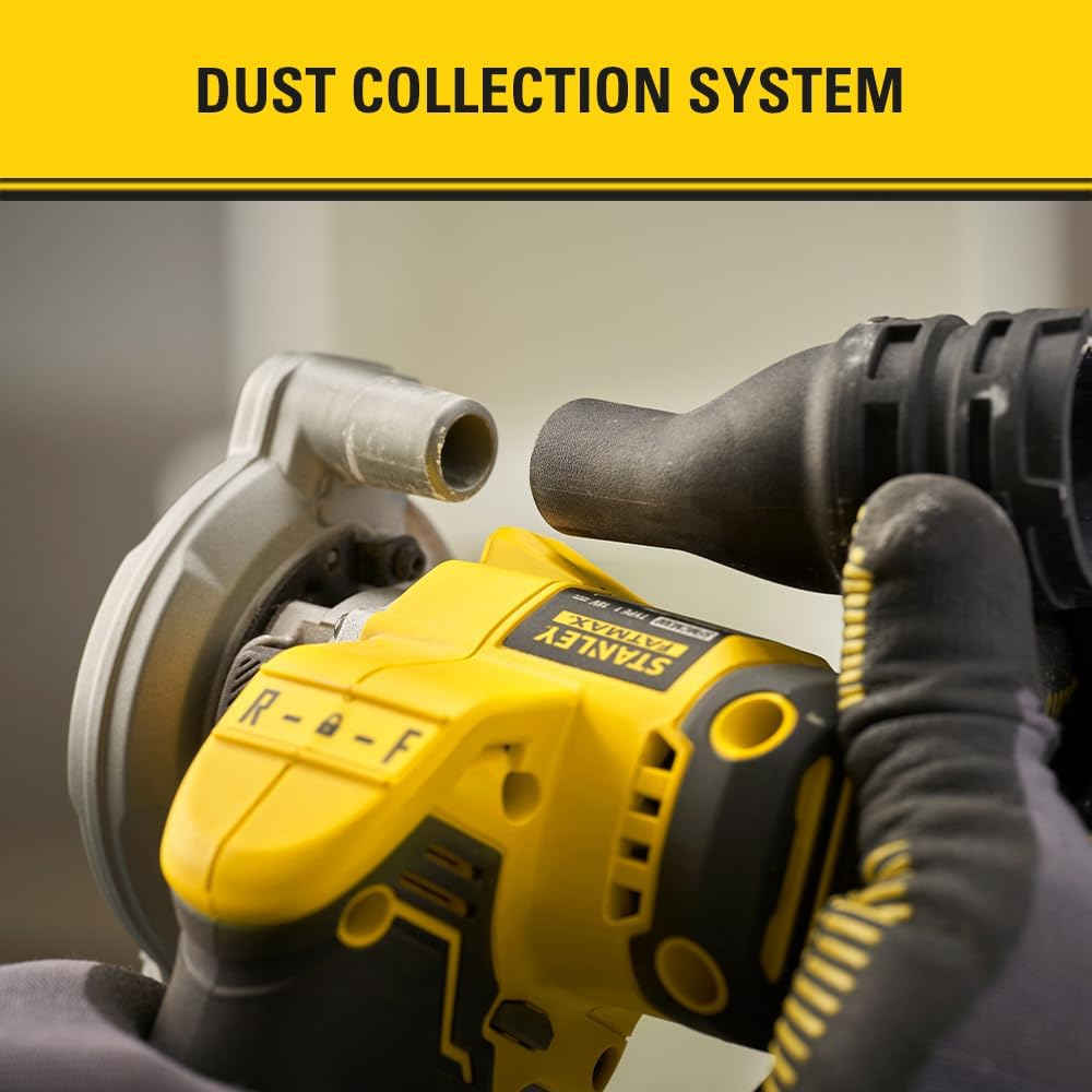 STANLEY FATMAX V20 | 18V Cordless Brushless 76Mm Cut off Tool &ndash; up To, 20,000RPM, 19Mm Max Depth, Dust Collection System, LED Work Light, for Plastic, Fibreglass, Metal, PVC Pipes and More, Tool Only image number 1