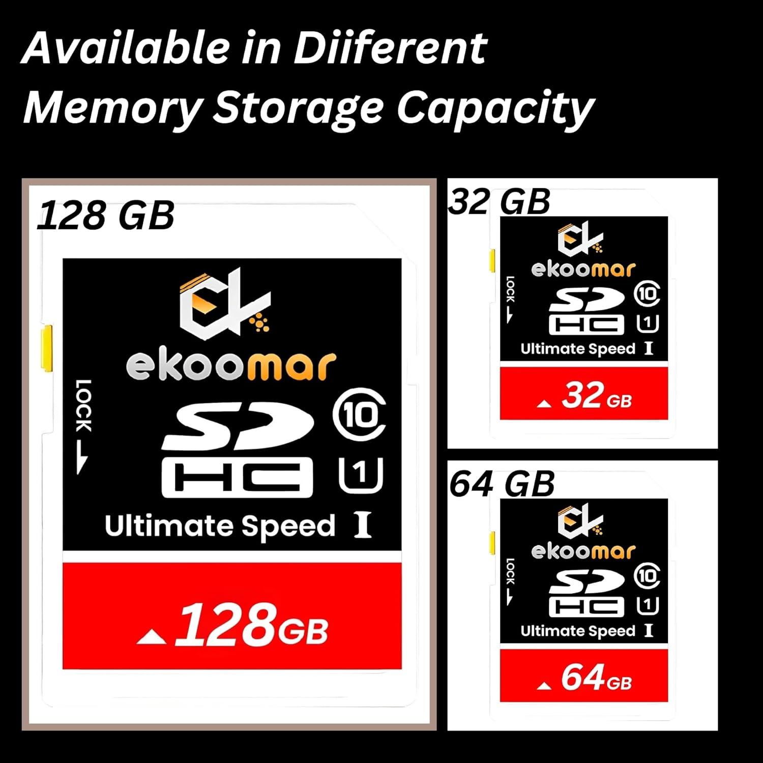 Ekoomar U1 64GB SD Card - Class 10, High-Speed Memory Card with 100Mb/S for Digital Camera, Dash Cam, & Video Recording | Durable & Reliable Storage for Memories, Camera SD Card image number 5