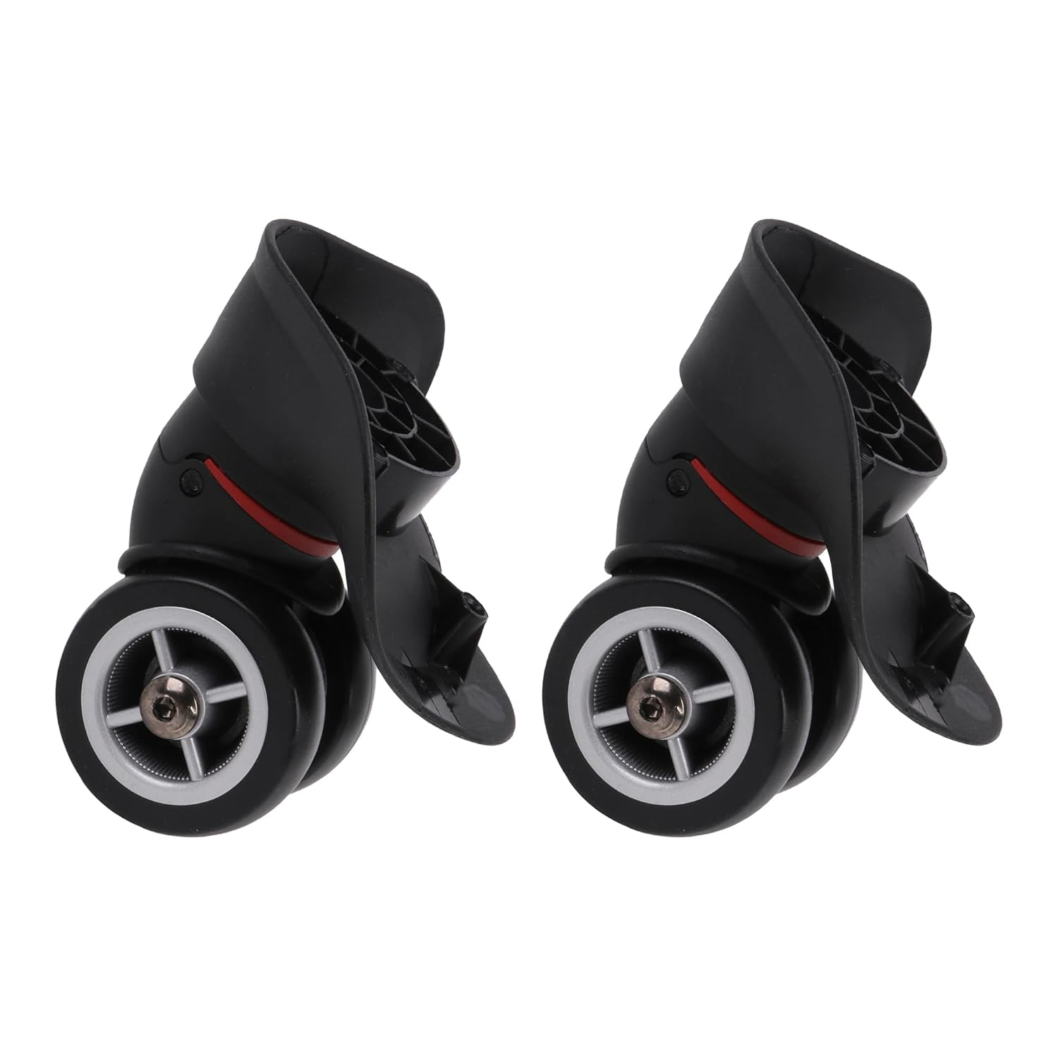 RDEXP 2Pieces Luggage Wheel 3.94 Inch Replacement W042-L Black Right Plastic W/Screw