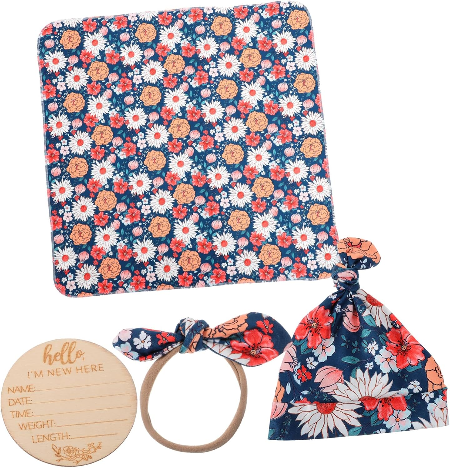 Newborn Swaddle Girl Wrap Swaddle Headband and Blanket for Boy Girl Receiving Blanket