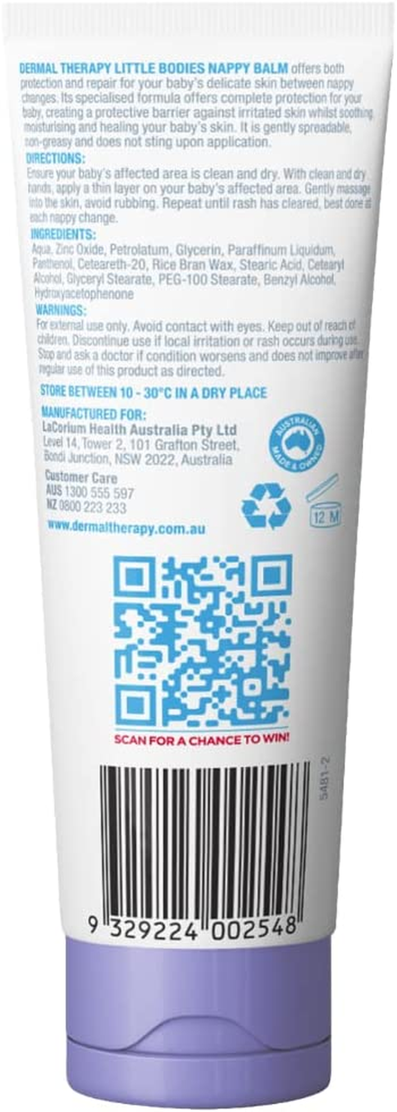 Dermal Therapy Little Bodies Nappy Balm | Protects & Repairs Your Baby'S Delicate Skin | 100G image number 1