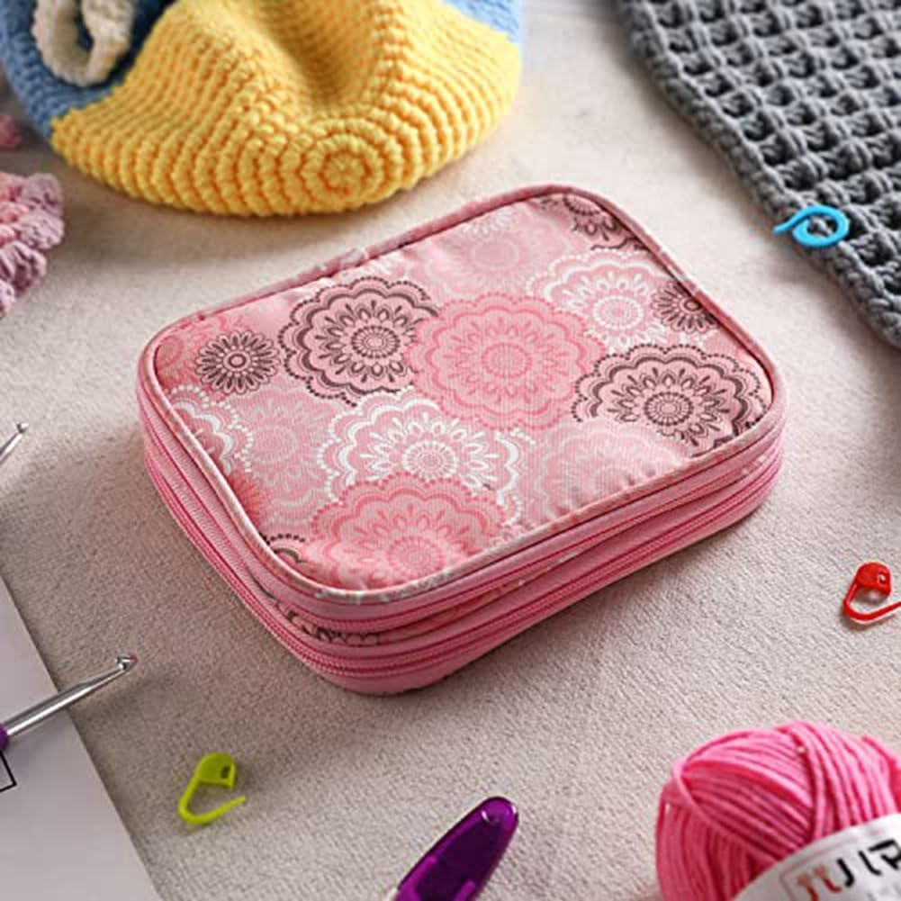 RESFNSE 1 Piece Crochet Needle Case Organizer Crochet Hook Case Only Crochet Hook Storage Case Empty image number 2