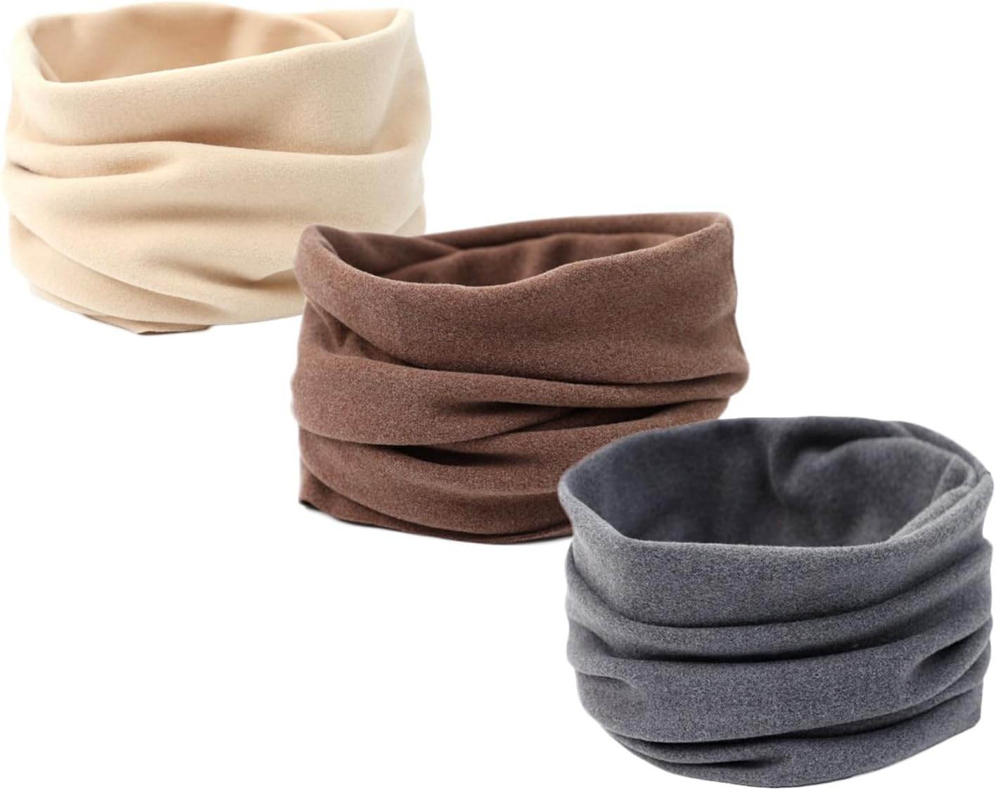 3-Pack Winter Neck Warmer Cover Elastic Scarf Snood