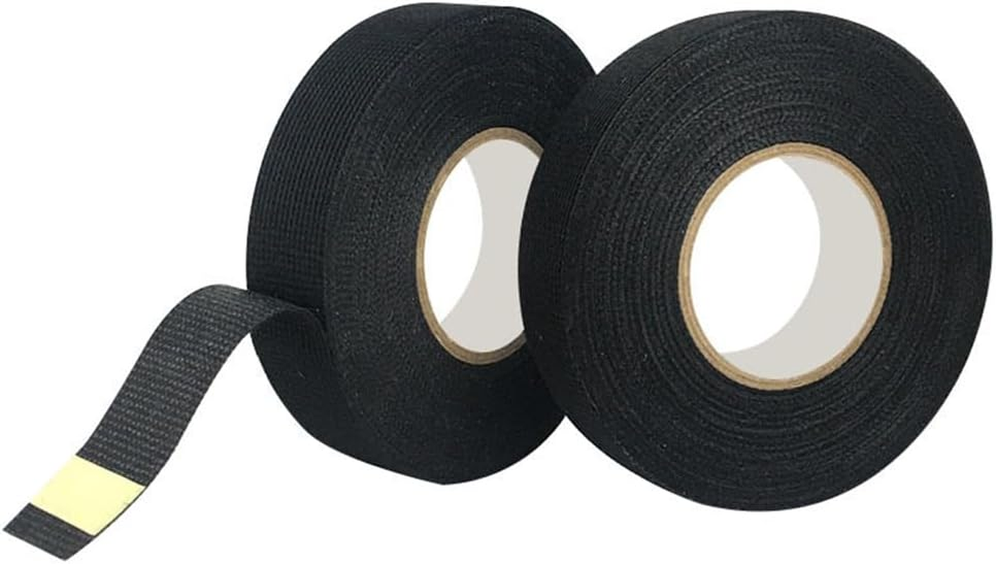 4PCS 25Mmx25M Flame Retardant Adhesive Cloth Tape Heat- Fabric Base Wire Harness Tape for Cable Harness Protect image number 6