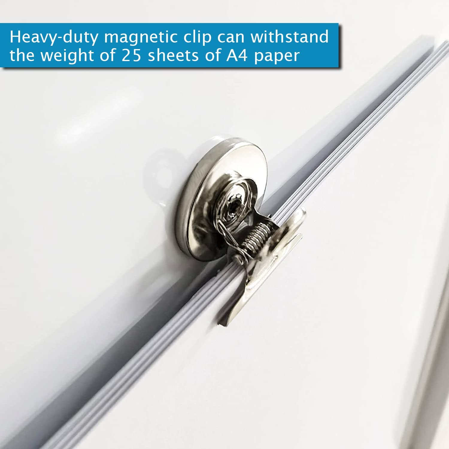 24 Pcs Magnetic Clips, Strong Fridge Magnets Refrigerator Magnets with Clips, Heavy Duty Fridge Magnet Clips Whiteboard Magnets for Office School Kitchen Home Supplies image number 4
