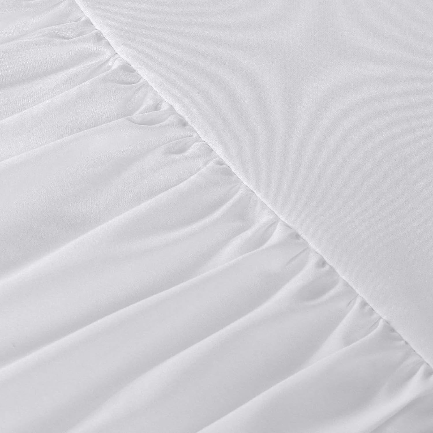 Mini Crib Skirt &ndash; Ruffled Design, Trim, Nursery Bedding | Soft Microfiber Fabric, Decorative Baby Bed Covering for Toddler Room Setup, Infant Sleep Space, Boys Girls Crib D&eacute;cor, 28X52 Inch Fit image number 2