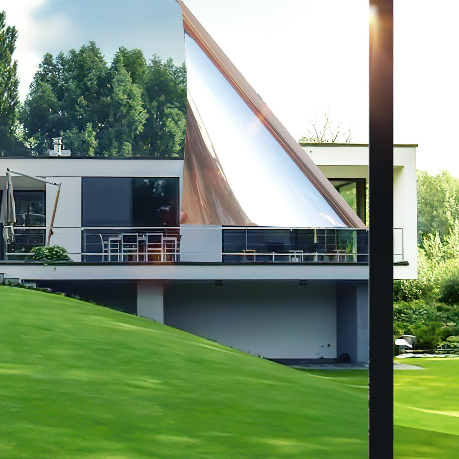 Sun Blocking Privacy Window Film, One Way Window Tint for Home, Daytime Window Privacy See Out Not in Window Cling Mirror Reflective anti UV Sticker for Car&Office(Silver, 45X200Cm) image number 6