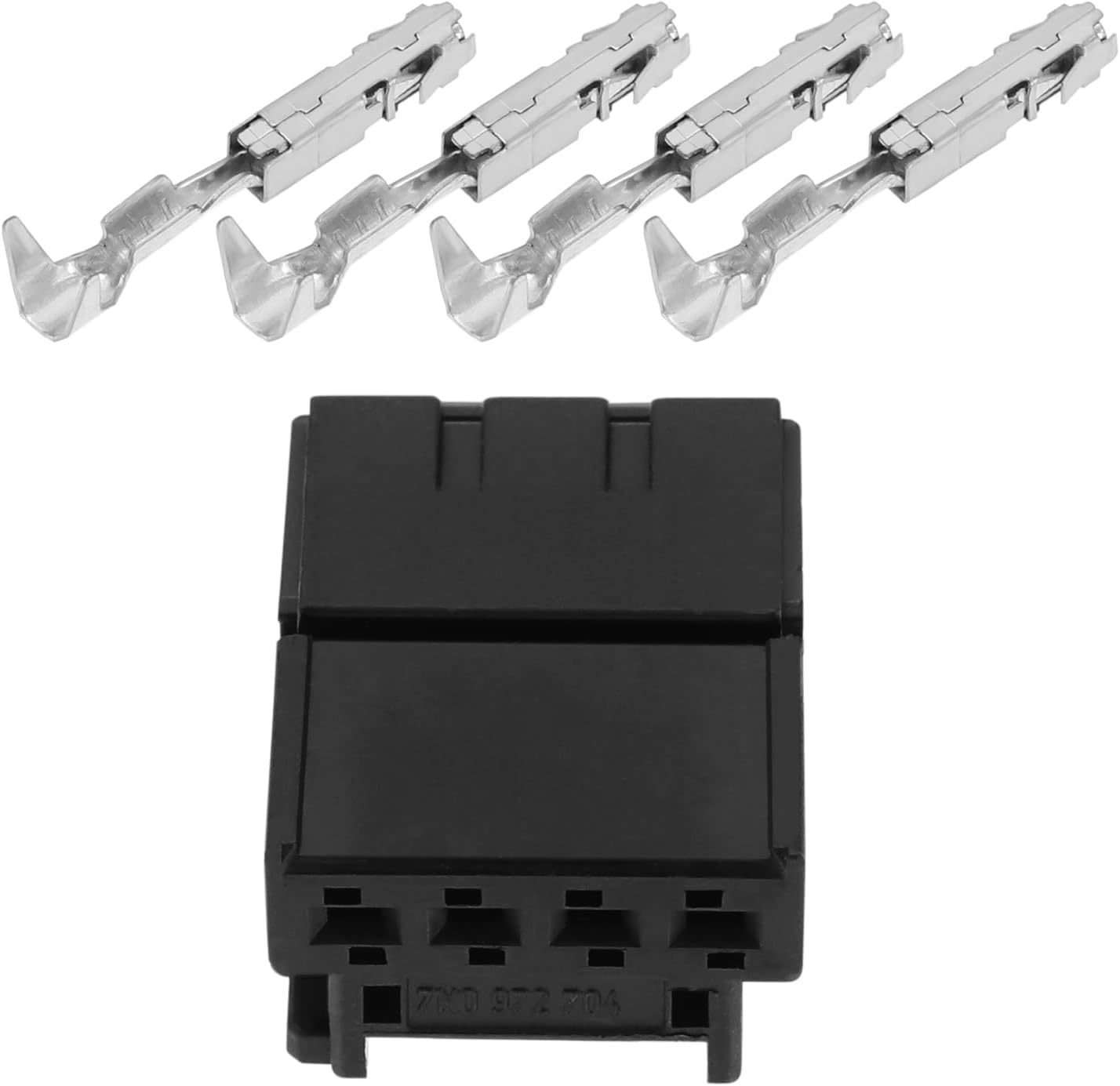 Ecsing 2Pcs Rear Tail Light Connector with Terminal 7N0972704 Compatible with VW Compatible with Audi Compatible with Seat Tail Light Lamp Plug Connector image number 2