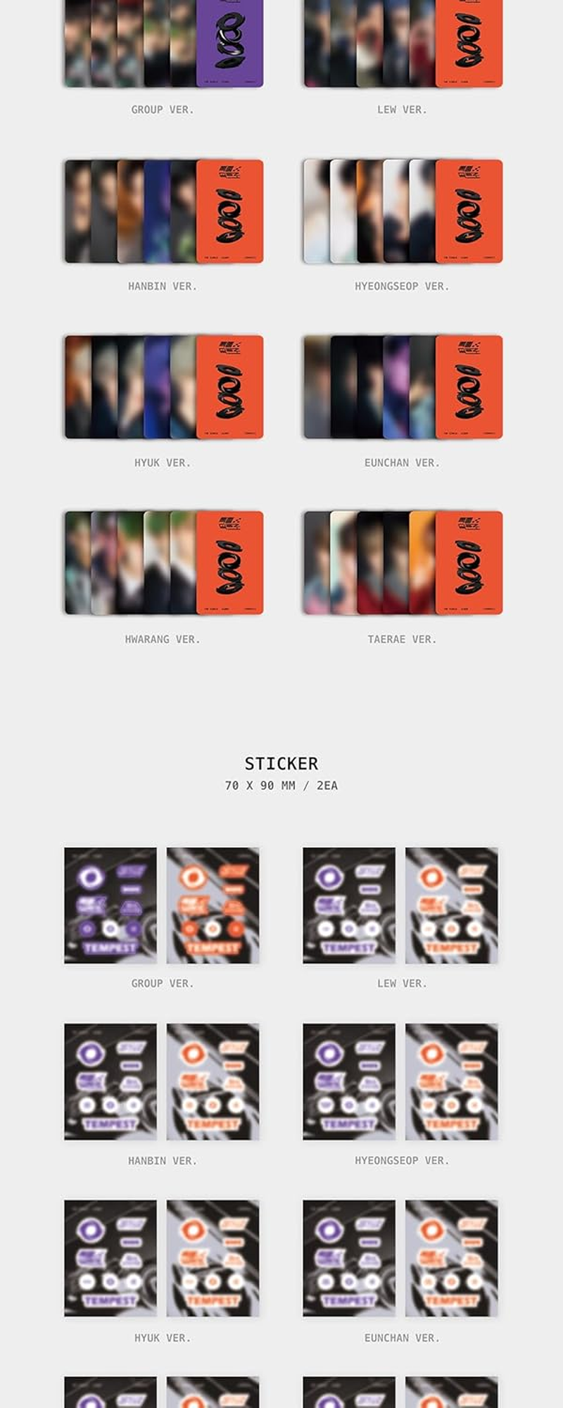 TEMPEST into the Storm 폭풍 속으로 1St Single Album POCA Random Version Photostand Package+1P QR Card+2P Photocard+2Ea Sticker+1Ea User Guide+Tracking Sealed image number 4