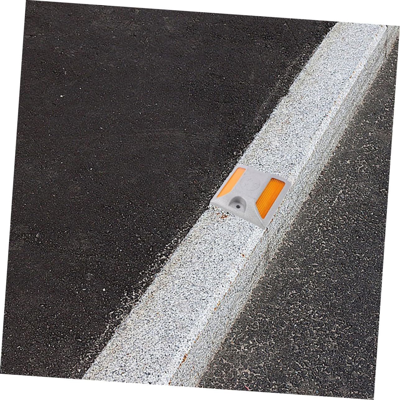 COHEALI 4Pcs Reflective Aluminum Road Markers Heavy Duty Driveway Road Safety Night Visibility Pavement Markers Reflectors image number 3