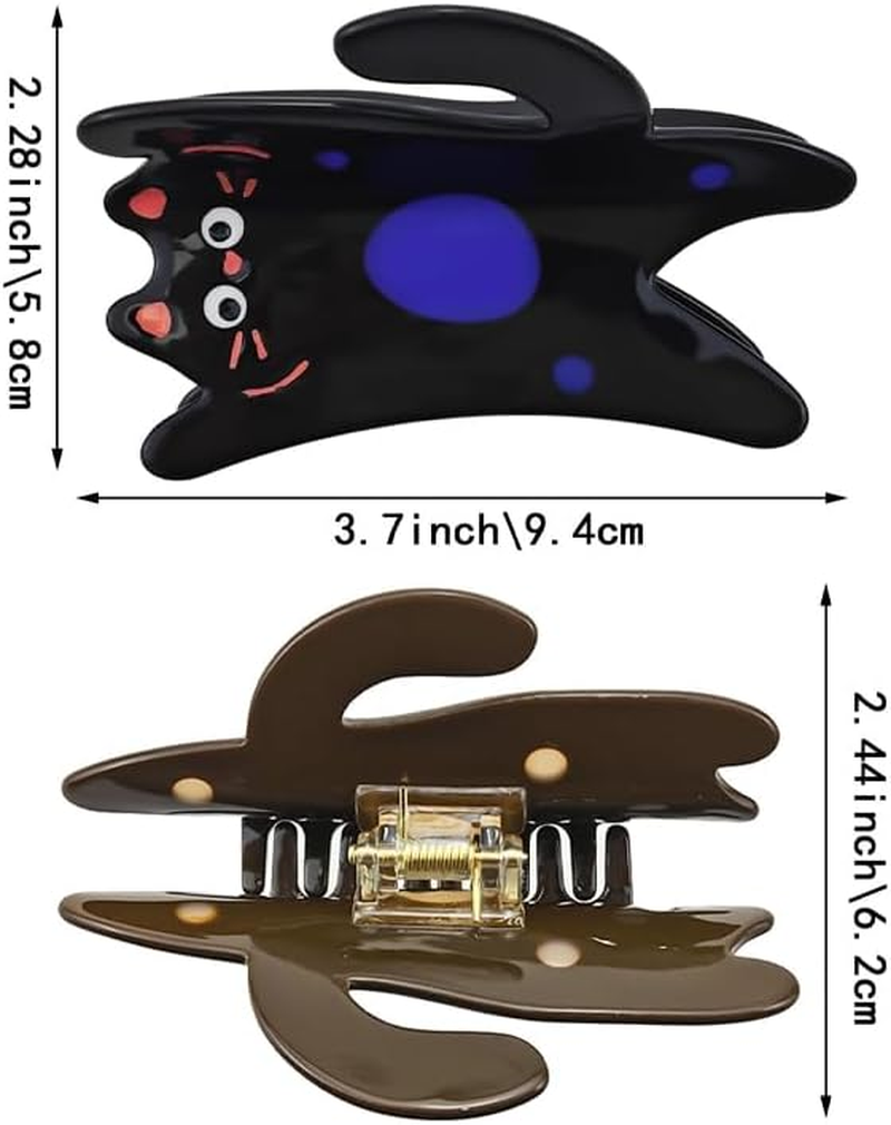 Namvo 2 PCS Cat Hair Clips Cellulose Acetate Hair Clips Funny Standing Cat Hair Clip Hair Accessories for Women Thick Thin Hair image number 6