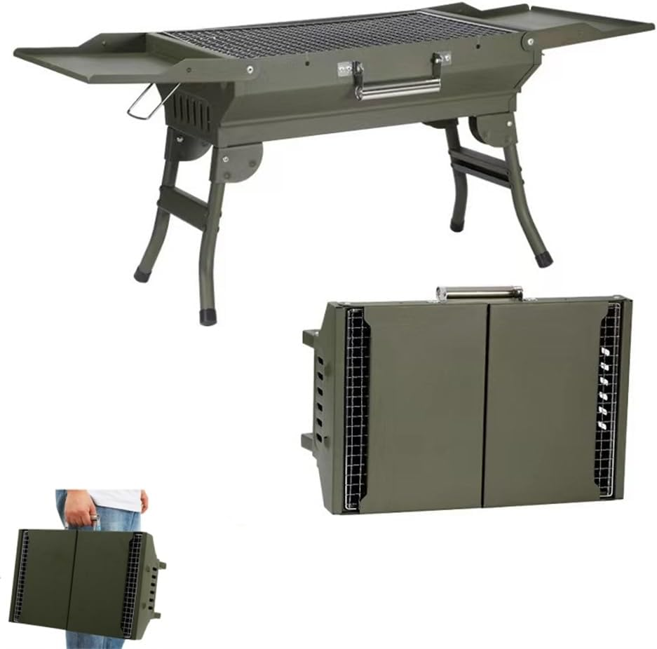 Charcoal Grills,Folded Patio Camping Barbecue Grill,Bbq Barbecue Stove Carbon Grill Barbecue Utensils for Garden Backyard Party Picnic Camping Outdoor Cooking,Portable Foldable Barbecue Charcoal Grill image number 1