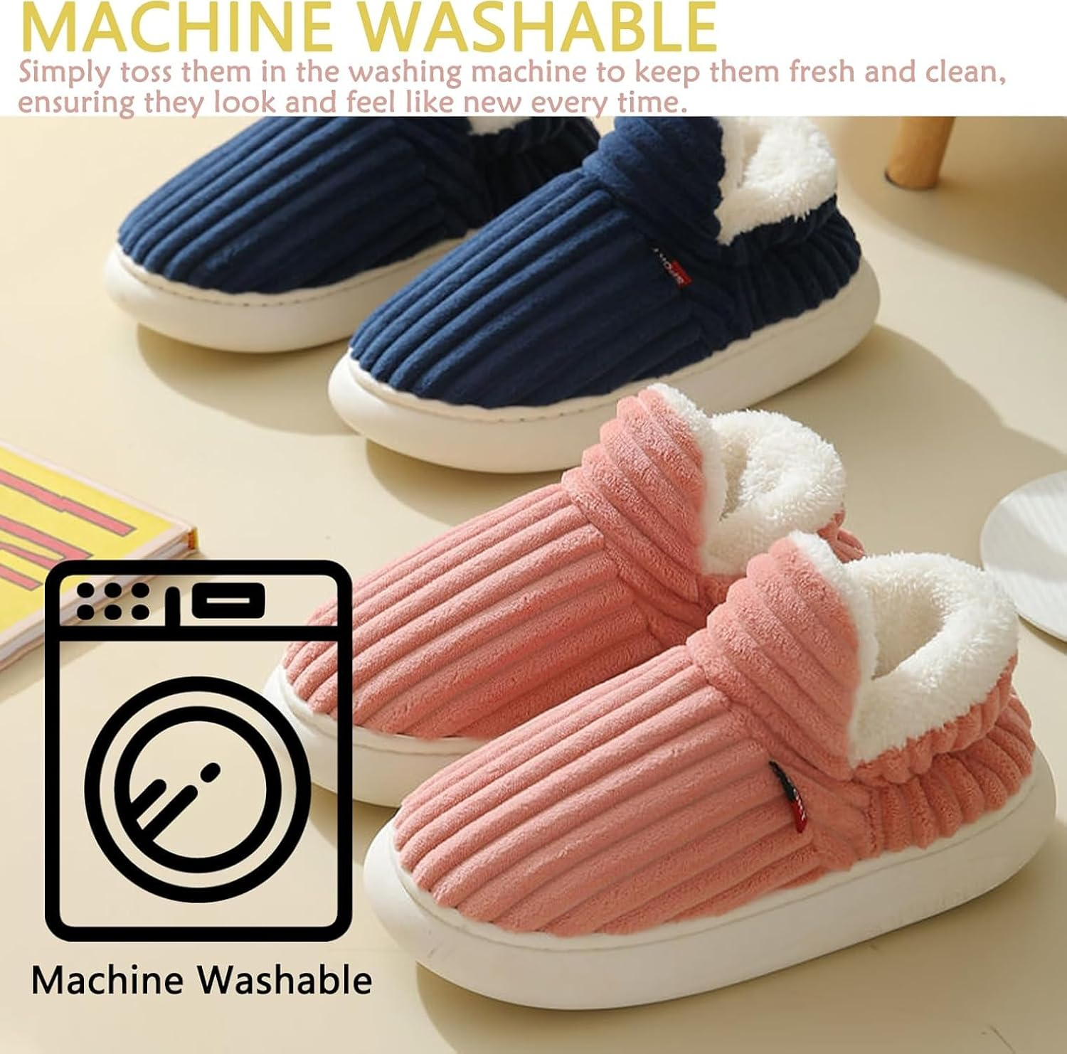 Pluffi the Cozy & Stylish Slipper,Pluffi Slipper Booties,Unisex Winter Cozy Fashion Slippers,Plush Warm Home Slippers (7.5-8 Women/6.5-7 Men,Gray)