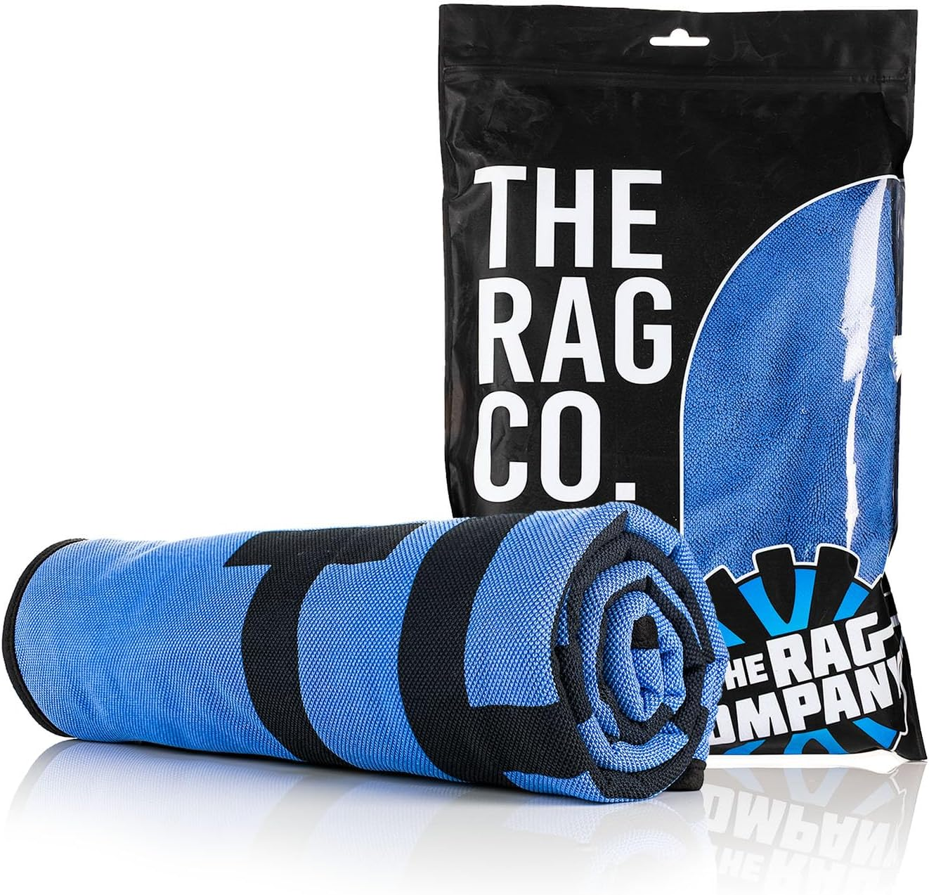 The Rag Company - Slim Dryer Towel - Ultra-Absorbent Korean Microfiber, Suede Edge, Car Drying Towel. 25" X 35" Grey